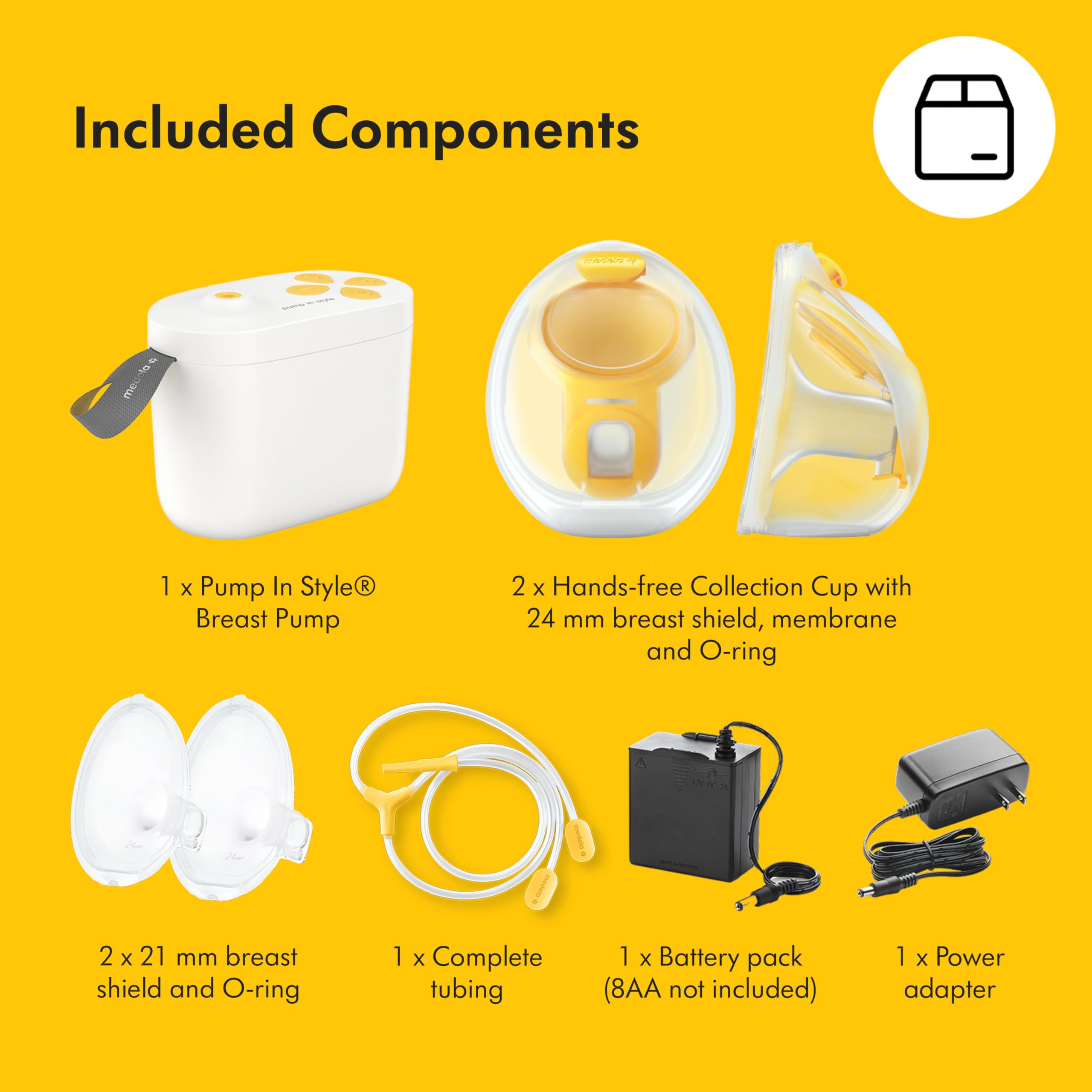 Medela Pump in Style Plug-in Breast Pump, Wearable in-Bra Collection Cups, Easy to Clean, Hospital Performance Breastpump