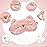 3 Pieces Sleep Mask for Kids, Girls Plush Sleeping Eye Cover Soft Eye Blindfold Cover Animal Shade for Kids(White, Pink and Rainbow Color,Cat Style)