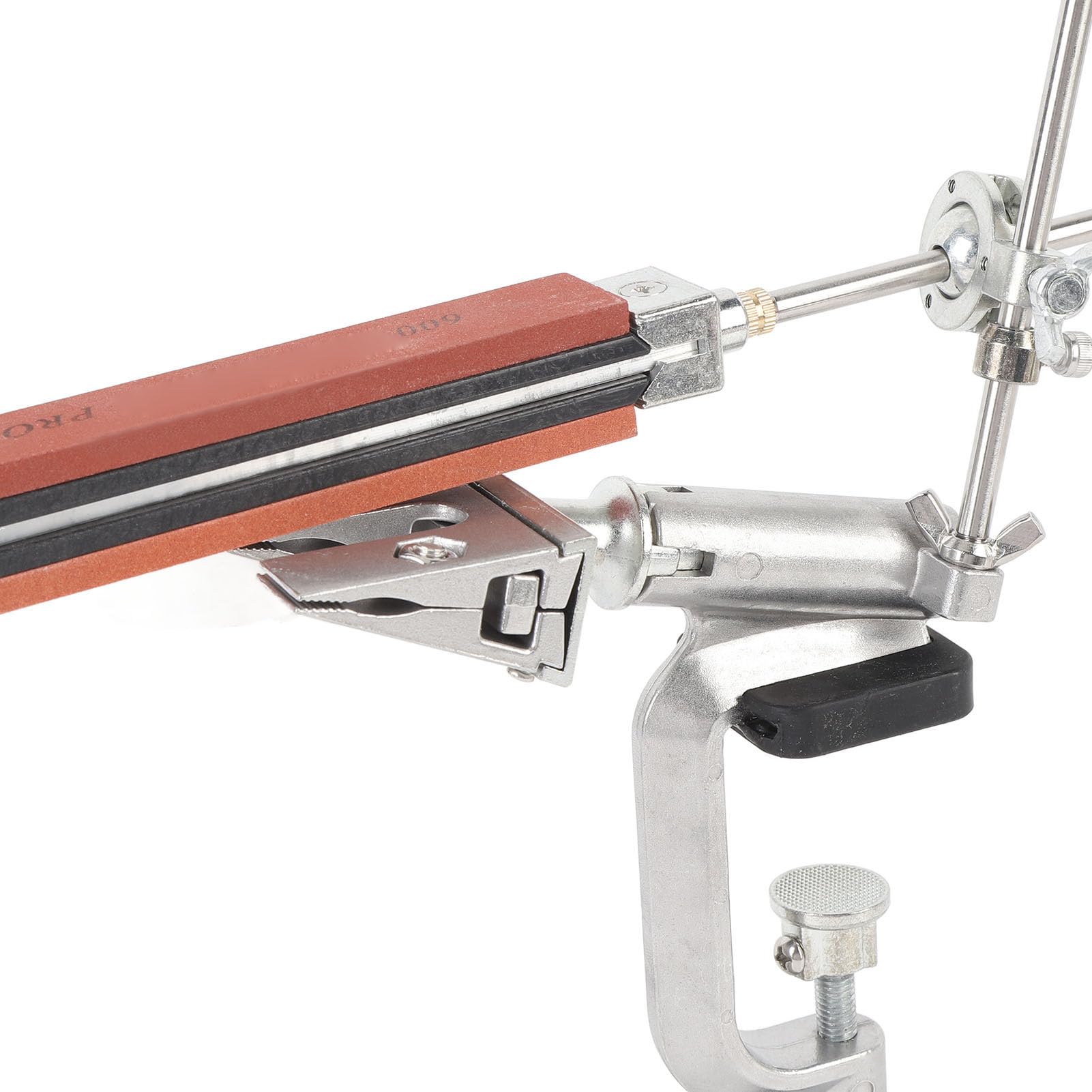 Kit Affilacoltelli Ad Angolo Fisso Morsetto Professionale Regolabile A 360 Gradi Con 10 Coti Per Affilare Coltelli Da Cucina Per Cuochi Domestici E Chef In Alluminio Pressofuso