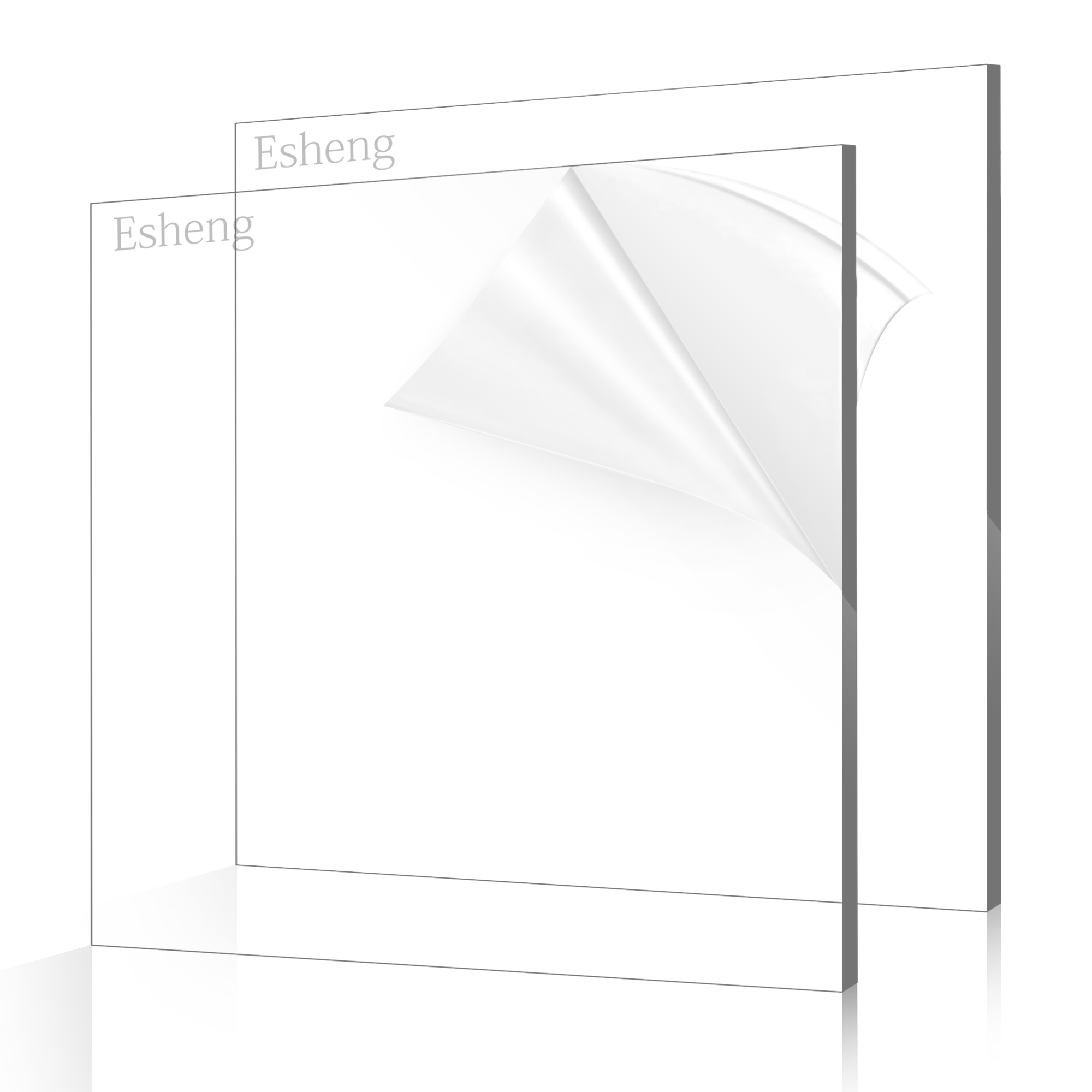 Image of Clear Acrylic Sheet Cast Plexiglass 12 inchx12 inchSquare Panel 1 /25 inch(1mm) Thick,Laser Engraved Plastic Sheet,Easy to Cut,With Double-Sided Protective Film for Signs, DIY Display Projects, Craft,2Piece
