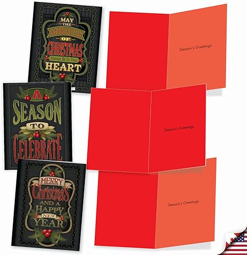 Miniatura 10 de The Best Card Company Paquete variado de 10 tarjetas de felicitación de Navidad con sobres, surtido navideño de humor para hombres y mujeres (10