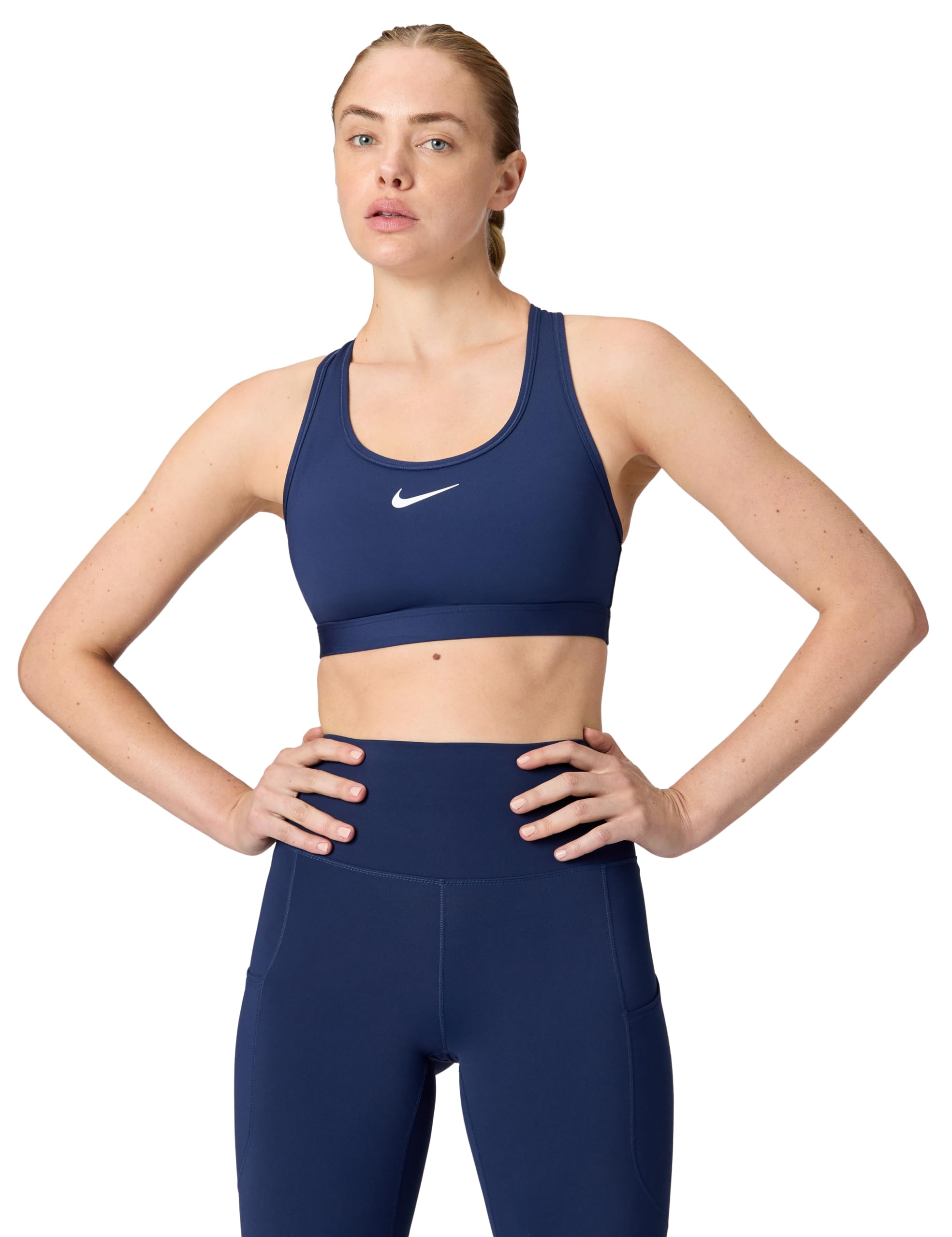 Nike Women's Swoosh Medium-Support 1-Piece Pad Sports Bra - Midnight Navy - 8 (XS)