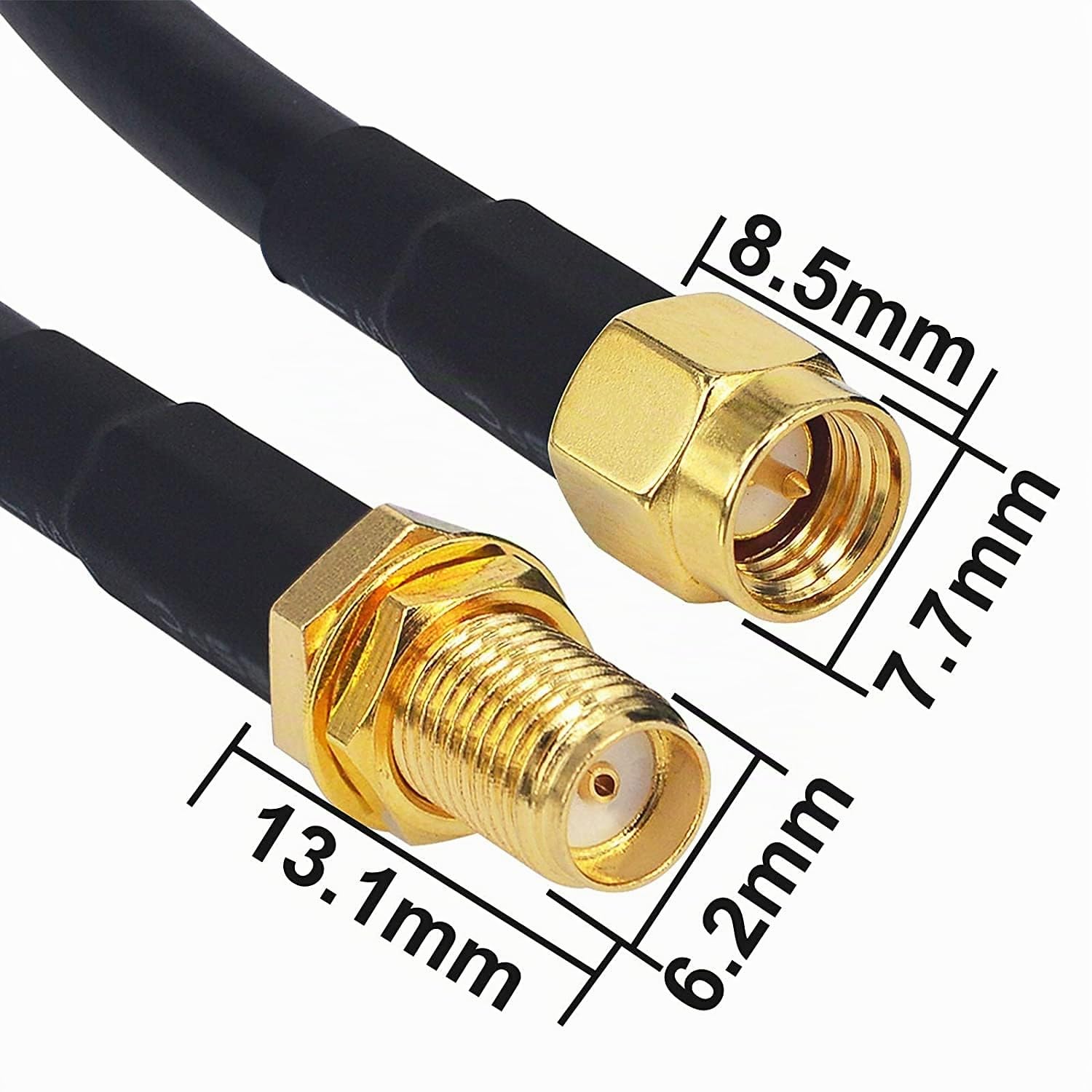 Cavo Antenna WiFi RG58 25M SMA Maschio a SMA Femmina Cavo Jumper Coassiale 50 Ohm per 2G 3G 4G LTE Antenna WiFi a bassa perdita Router LAN wireless Uso della radio RF GPS