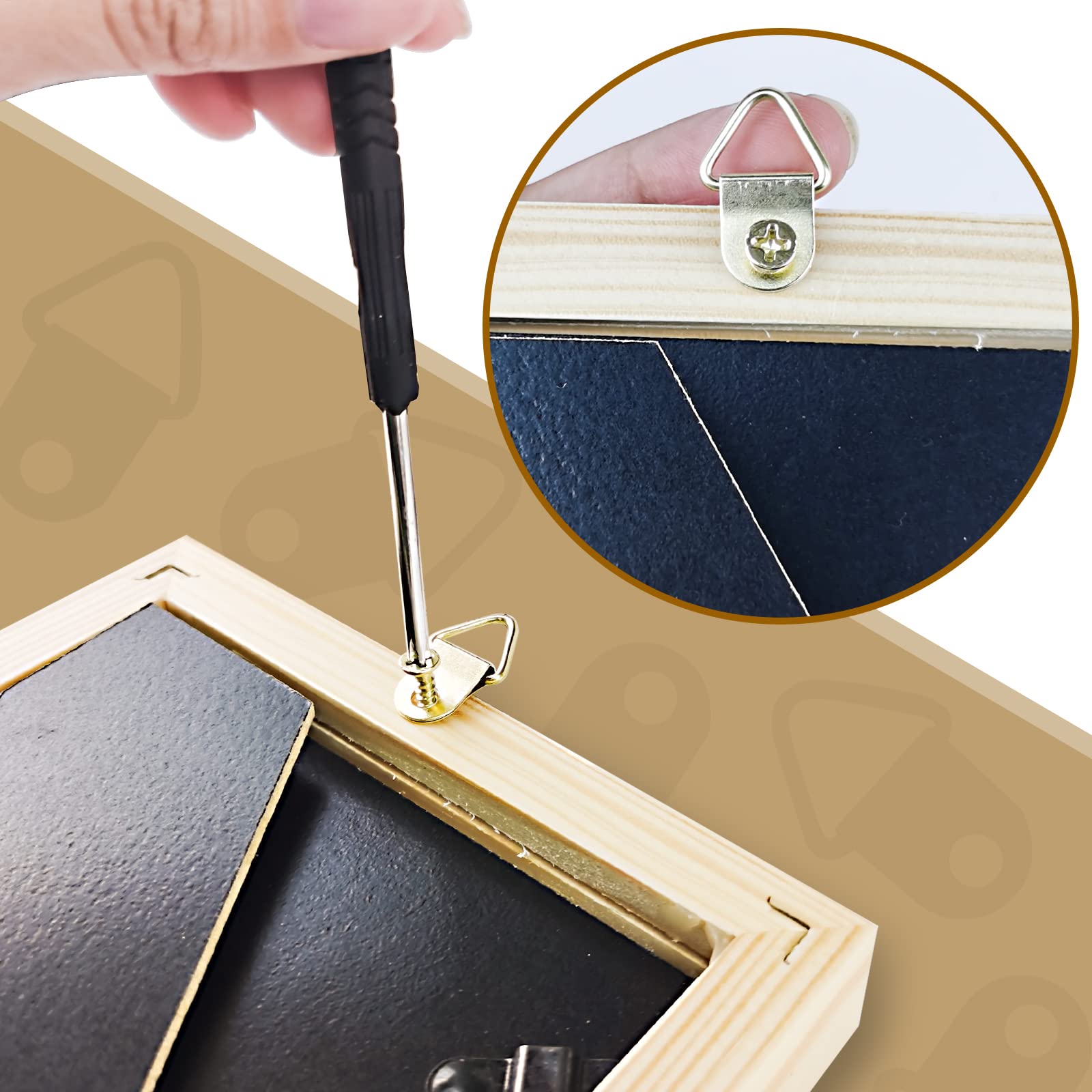 100 Pièces Accroche Tableau Crochet Cadre,Fixations Pour