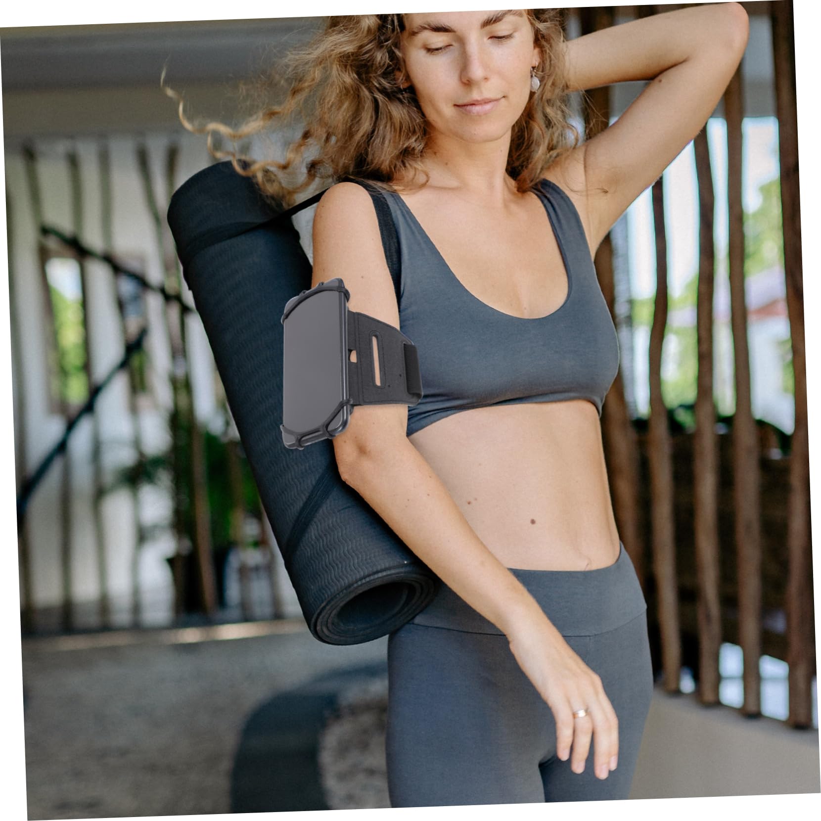 Uonlytech 4pezzi Phone Arm Band Per Corsa e Attività All Aperto Bracciale Mobile Traspirante Compatibile Con Smartphone Design Antiscivolo Per Fitness e Sport
