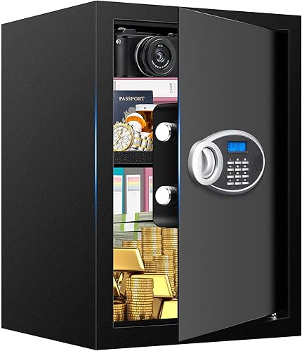 Caja fuerte impermeable a prueba de fuego de 23 pulgadas para el hogar caja fuerte ignífuga con llave de teclado digital caja fuerte de seguridad