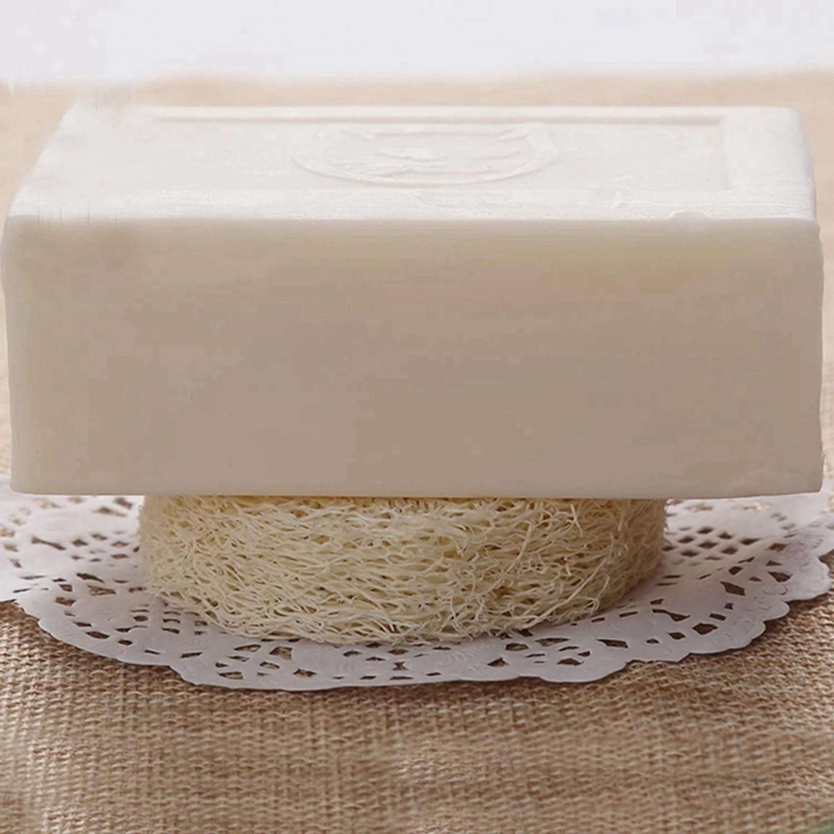 450 szt. naturalna Loofah Luffa Loofa plastry ręcznie robione pudełko na mydło Loofah taca narzędzia do czyszczenia gąbki uchwyt na mydło