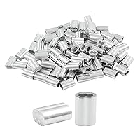 Vista 1 de Luomorgo 200 unids 1/16 "manga de lazo de crimpado de aluminio, mangas de cuerda de alambre, bucles de virola de cable, manga de crimpado de cable