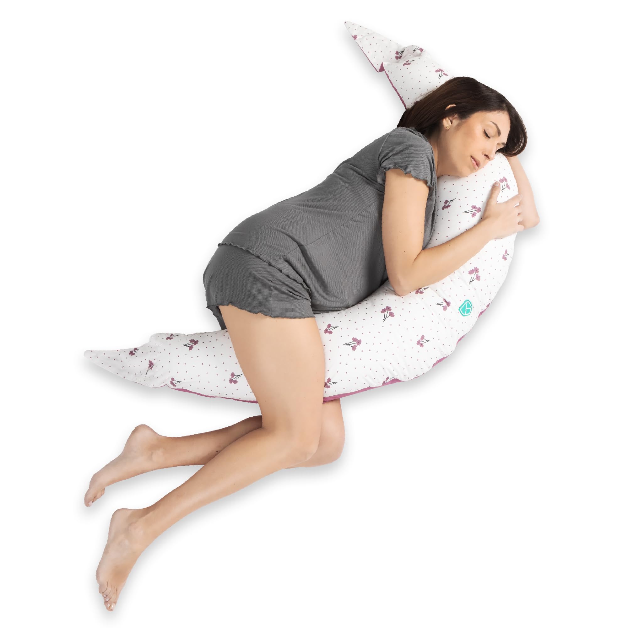 KOALA BABYCARE Coussin de Grossesse pour Dormir XXL - Coussin Allaitement Confortable Multifonctionnel - Housse Amovible 100% Coton