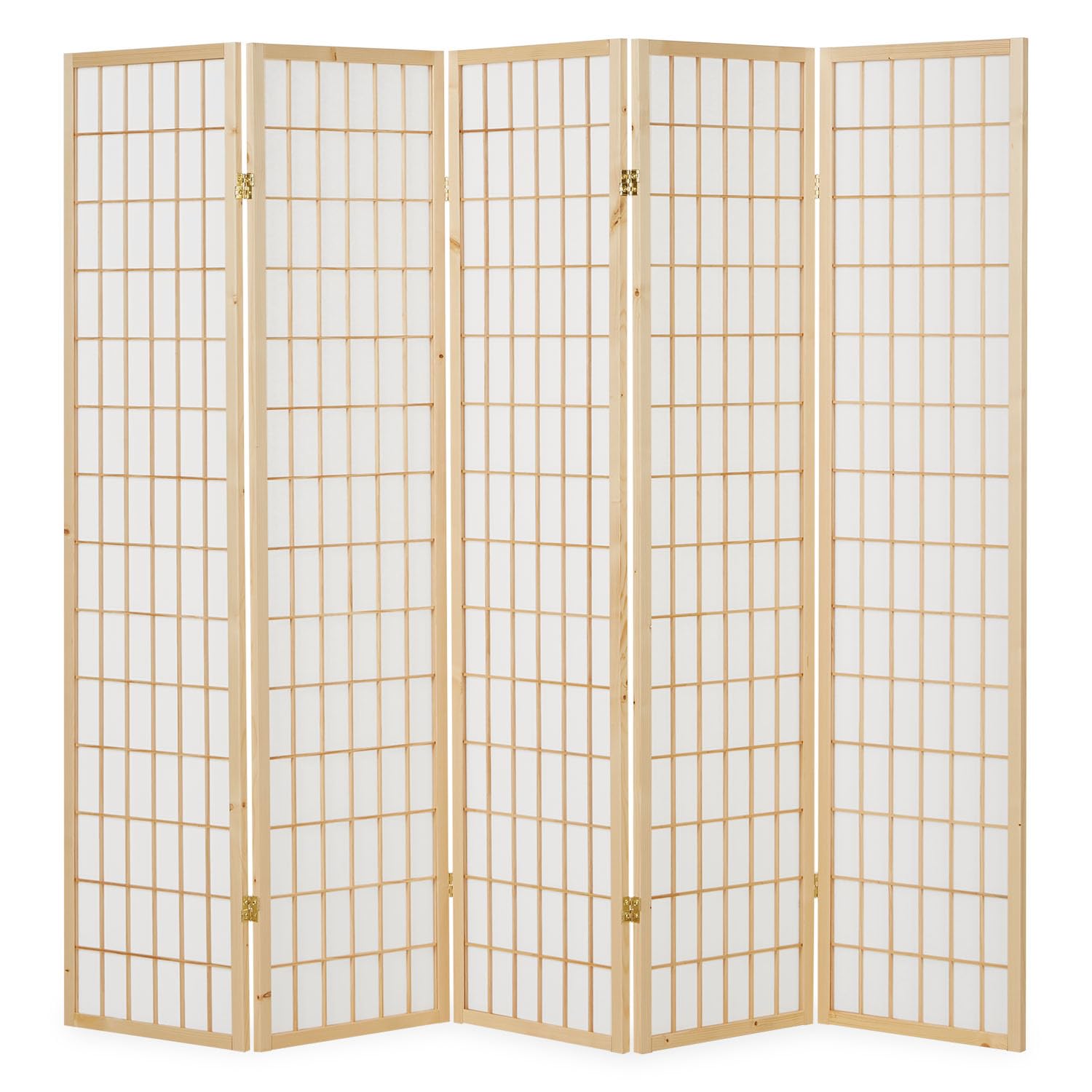 Kamerscherm vierdelig donkerbruin 170 x 163 cm RIDANNA | Gratis Levering