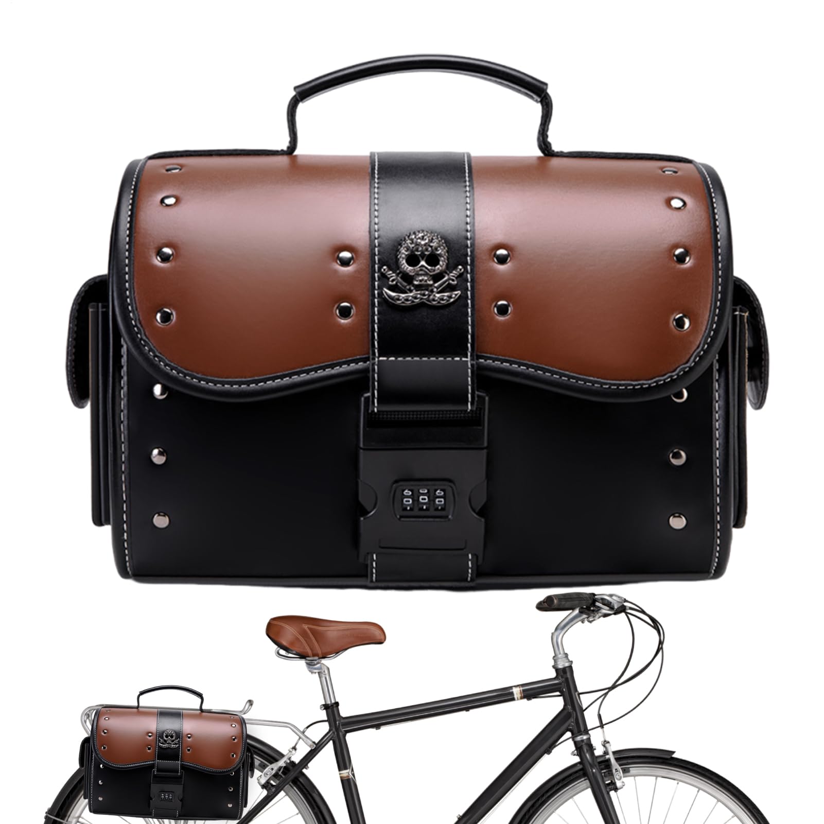 wasserdichte Motorradtasche Leder Gepäckträgertasche | Wasserdichte Motorrad Zubehörtasche Mit Werkzeugorganizer Für Camping, Touren, Outdoor, Dirtbike, Pendeln Und Reisen Für