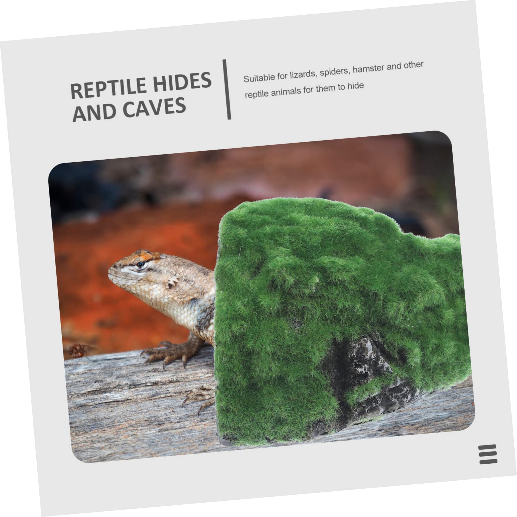 Grotta in Resina per Rettili, Rifugio per Terrario Decor | Riduce la Luce Diurna, Forma a Caverna, Decorazione Semplice per Habitat di Lucertole e Altri Rettili