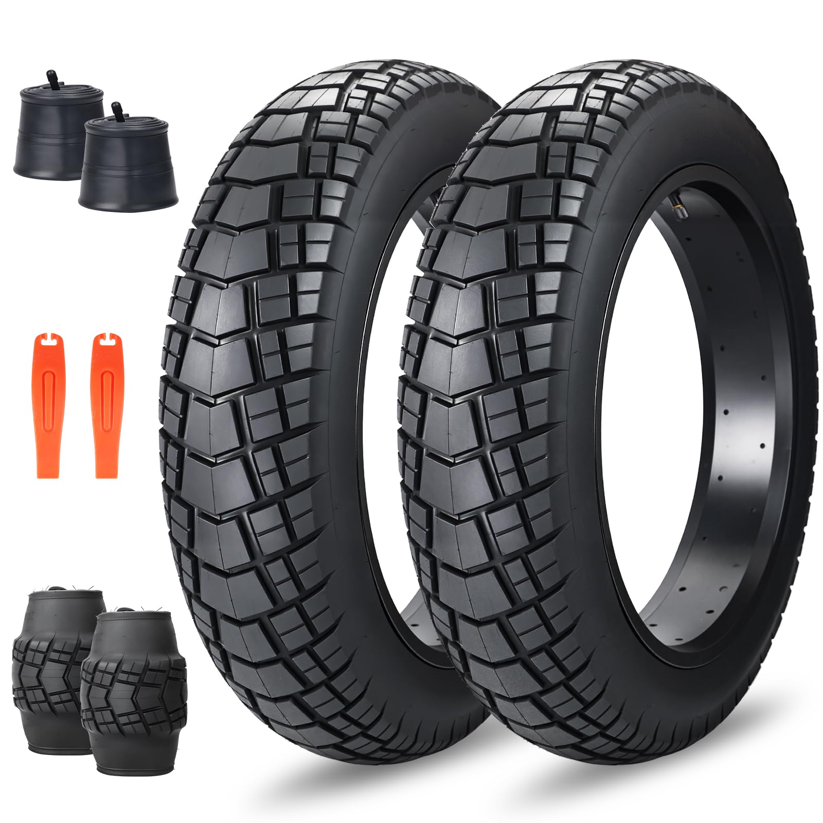 WEEROCK Fatbike Pneu de vélo électrique 16/20/26 x 4,0 pouces - Pneu de vélo électrique haute performance - Pneu de rechange pliable pour tous les types de terrain
