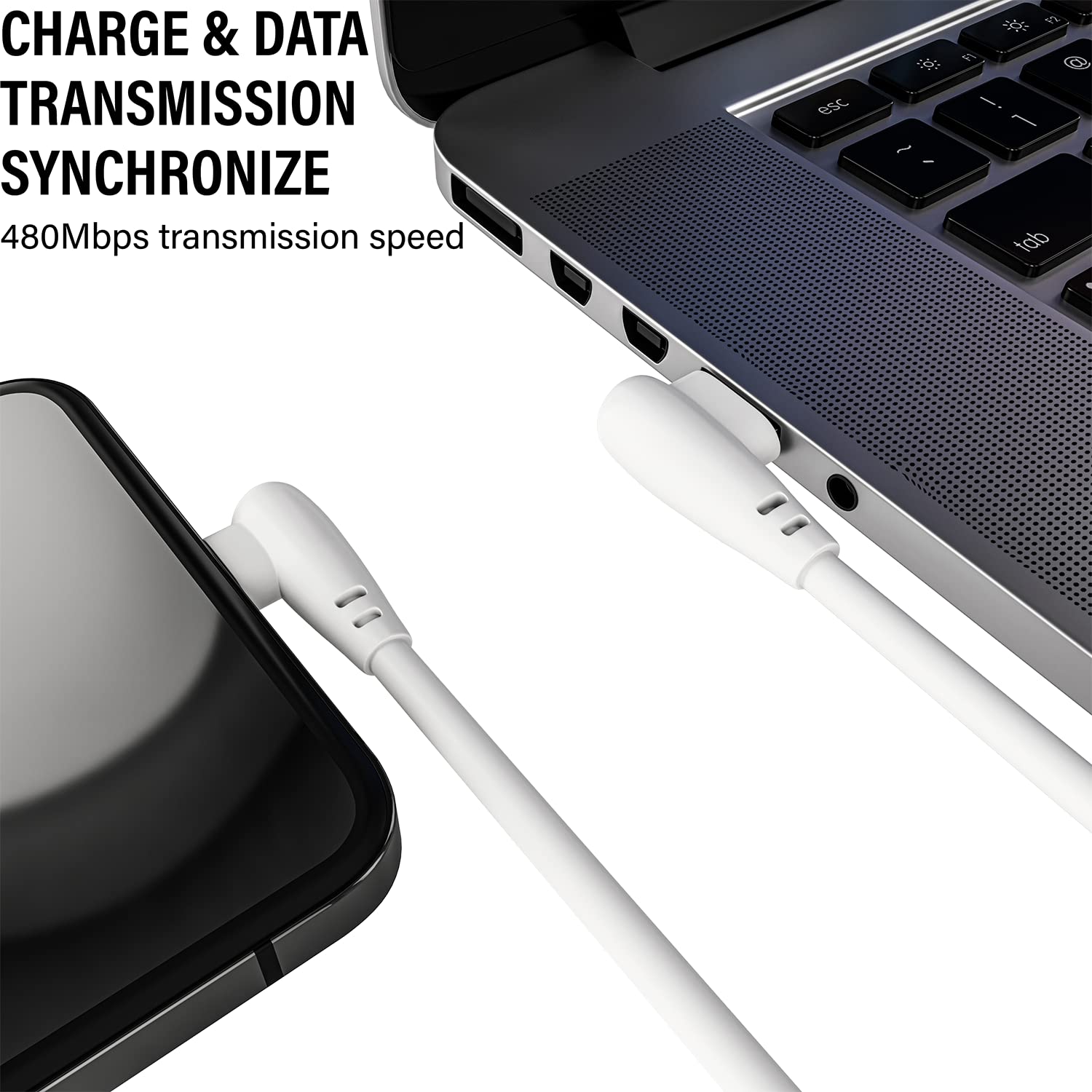 Buy iPhone Lightning Charger, Ironten 1 Pack 3 Ft White Apple MFi