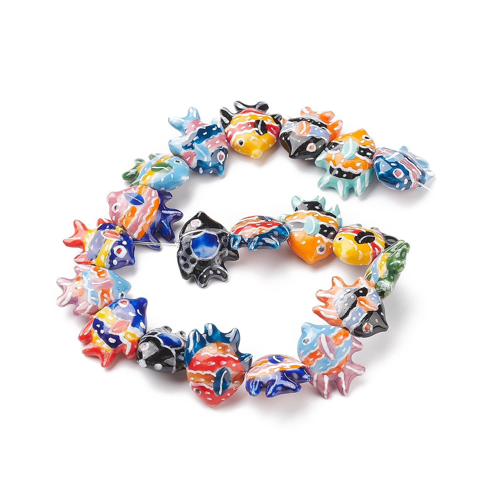 Perles en céramique de porcelaine artisanale pour projets de bijoux faits main haut de gamme