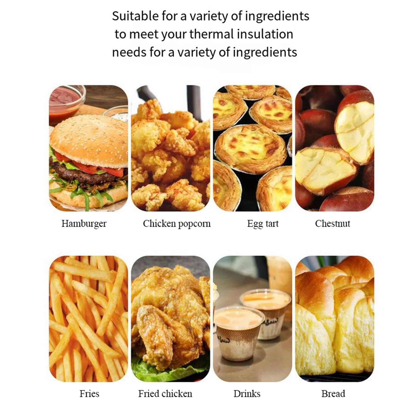 Vetrina per isolamento alimentare commerciale Vetrina per esposizione di castagne fritte Vetrina termostatica per hamburger di pollo fritto,Black