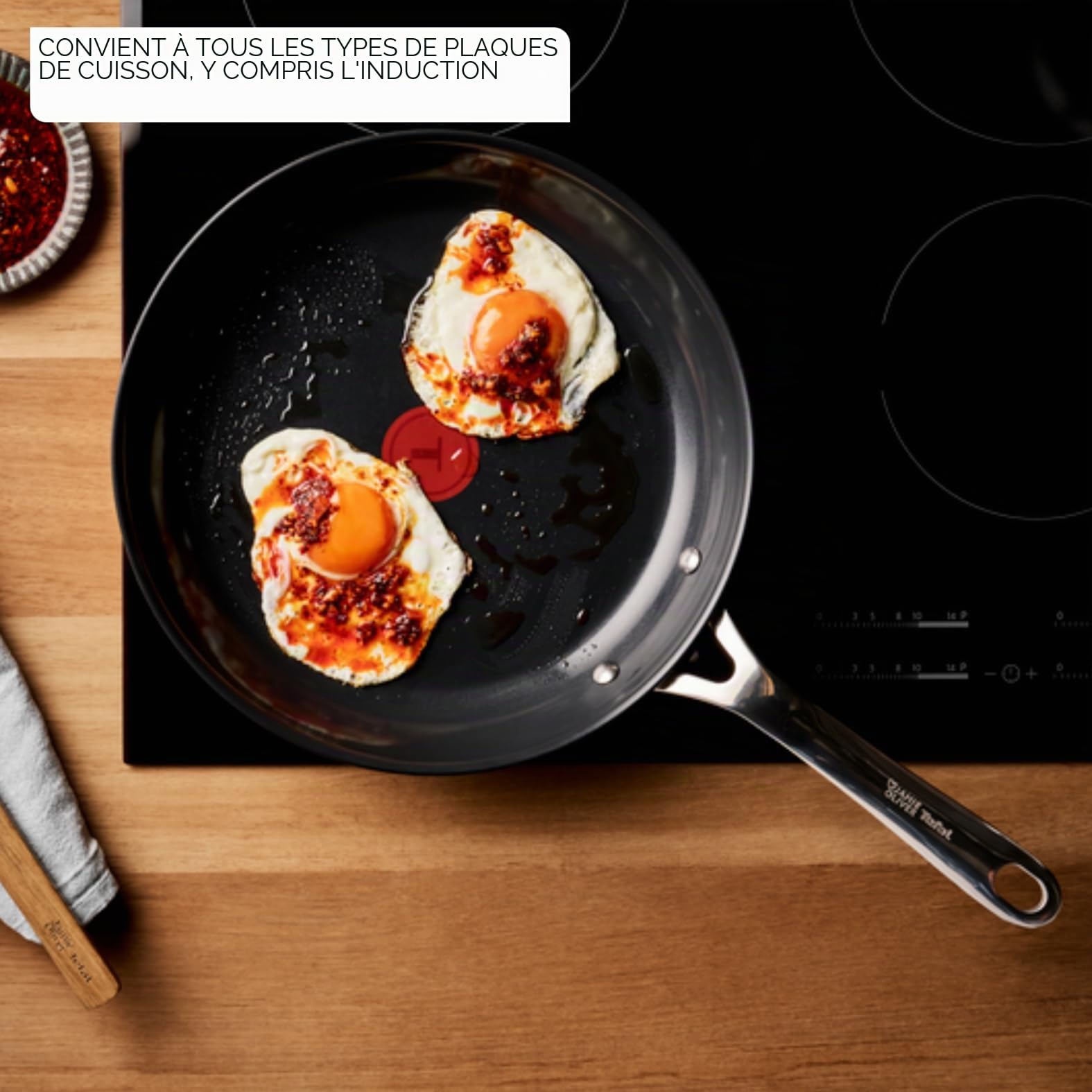 Tefal Jamie Oliver by Direct Cook, Poêles 24/28cm, Revêtement antiadhésif en céramique, H880S334