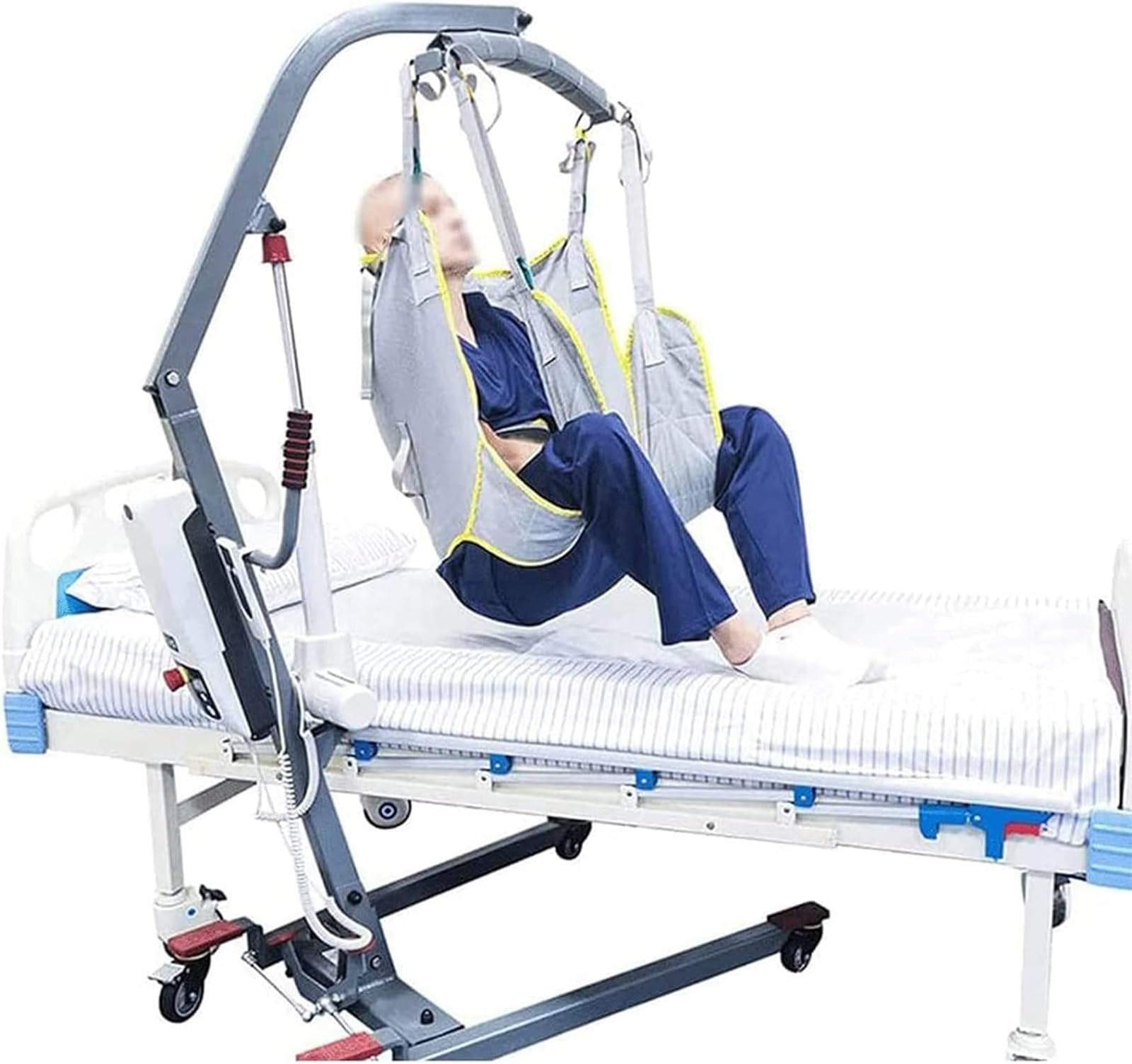 Paciente Honda Levantador Grúa, Malla De Seguridad Médica Eslinga, Eslinga de Elevación para IR al Baño, Grúa de Paciente para Enfermería, Ancianos, Discapacitados