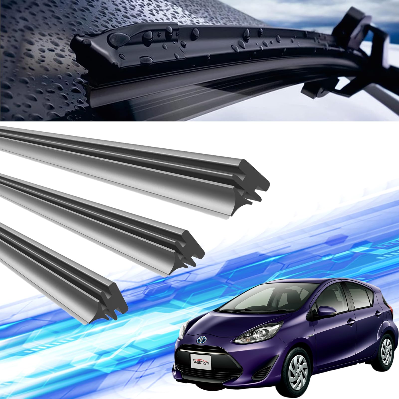 Amazon.co.jp: アクア ワイパー 替えゴム 適合サイズ 純正互換品 NHP10