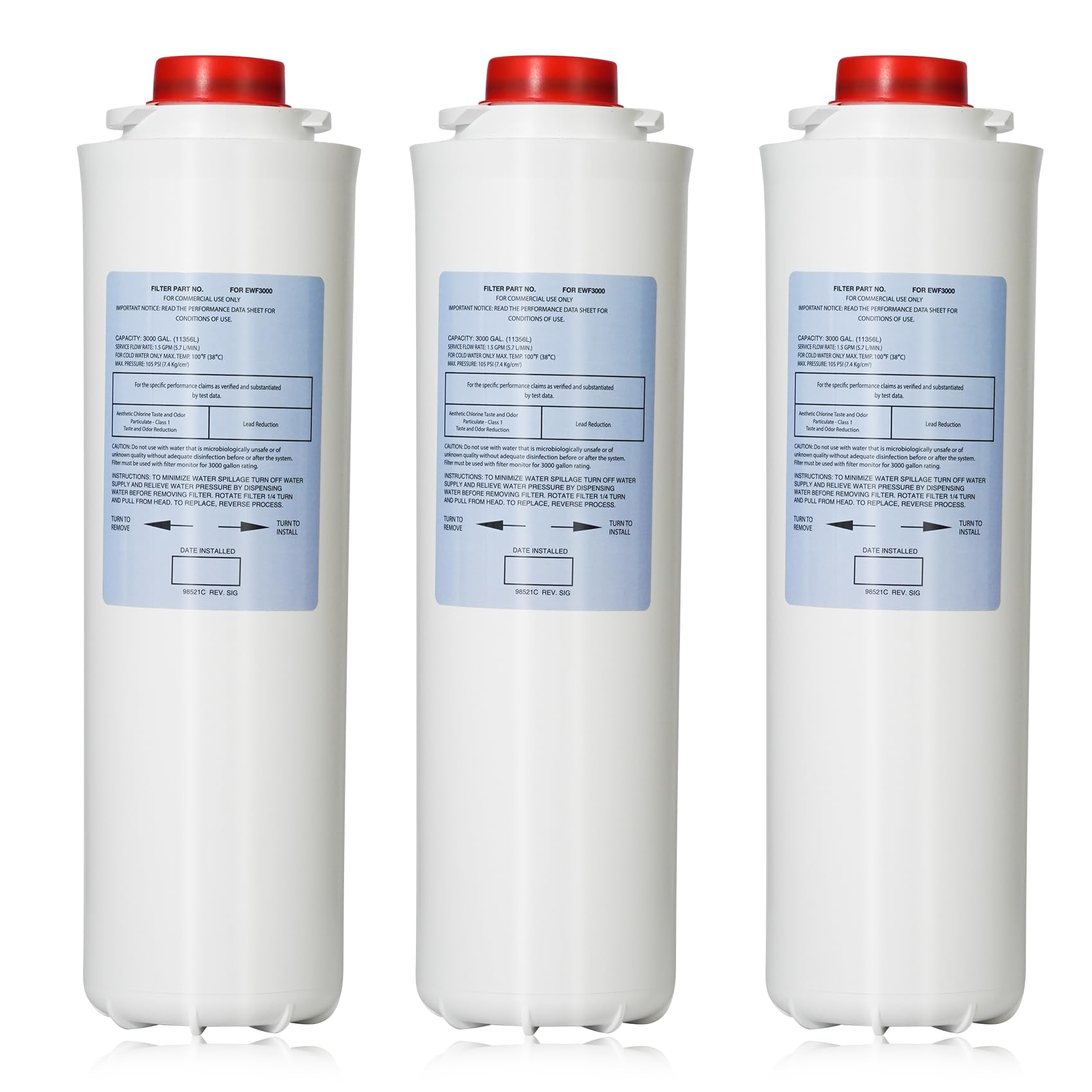 51300c - Filtros de repuesto para 51300C ERF750 55898C (30.5 cm sin punta), vida útil más larga, 3 paquetes