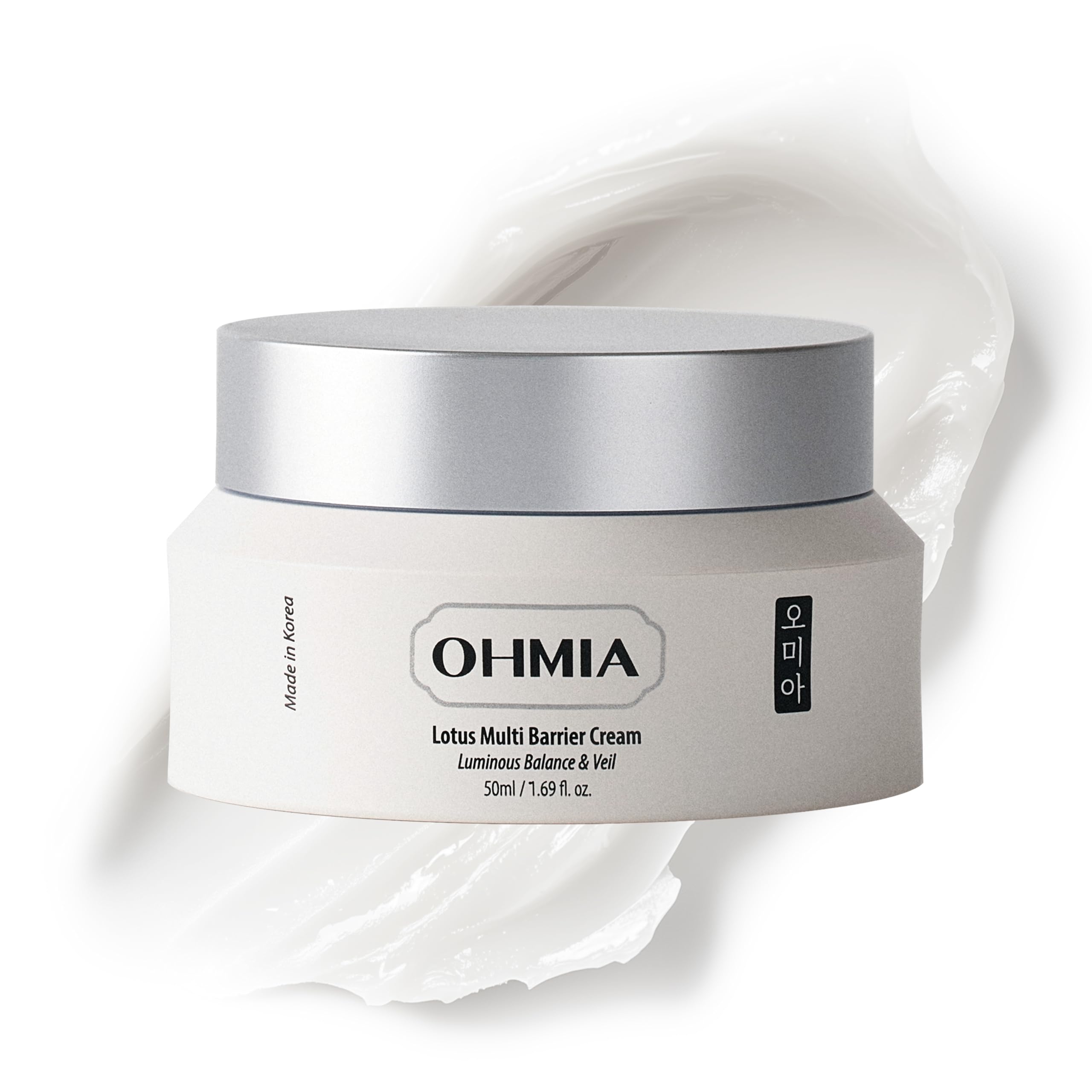 OHMIA Korean Anti-Aging & Firming Face Moisturizer - Lotus Multi Barrier Cream with Niacinamide & Rice - Soothing for Sensitive Skin - Fragrance-Free