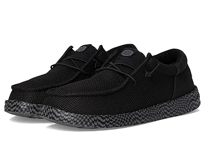 Hey Dude Kids Wally Funk Warped Geo (Little Kid/Big Kid) Boys Shoes Black/Smoke Grey : 2 Little Kid M, Synthetic/Textile