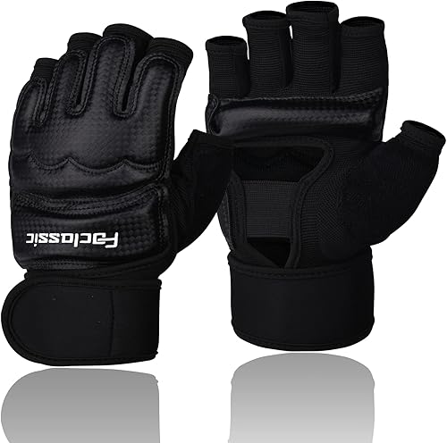 Miniatura 11 de Guantes de boxeo de kickboxing, guantes de boxeo para hombres, mujeres, niños, medio dedo, saco de boxeo, guantes de lucha para hombres y mujeres,