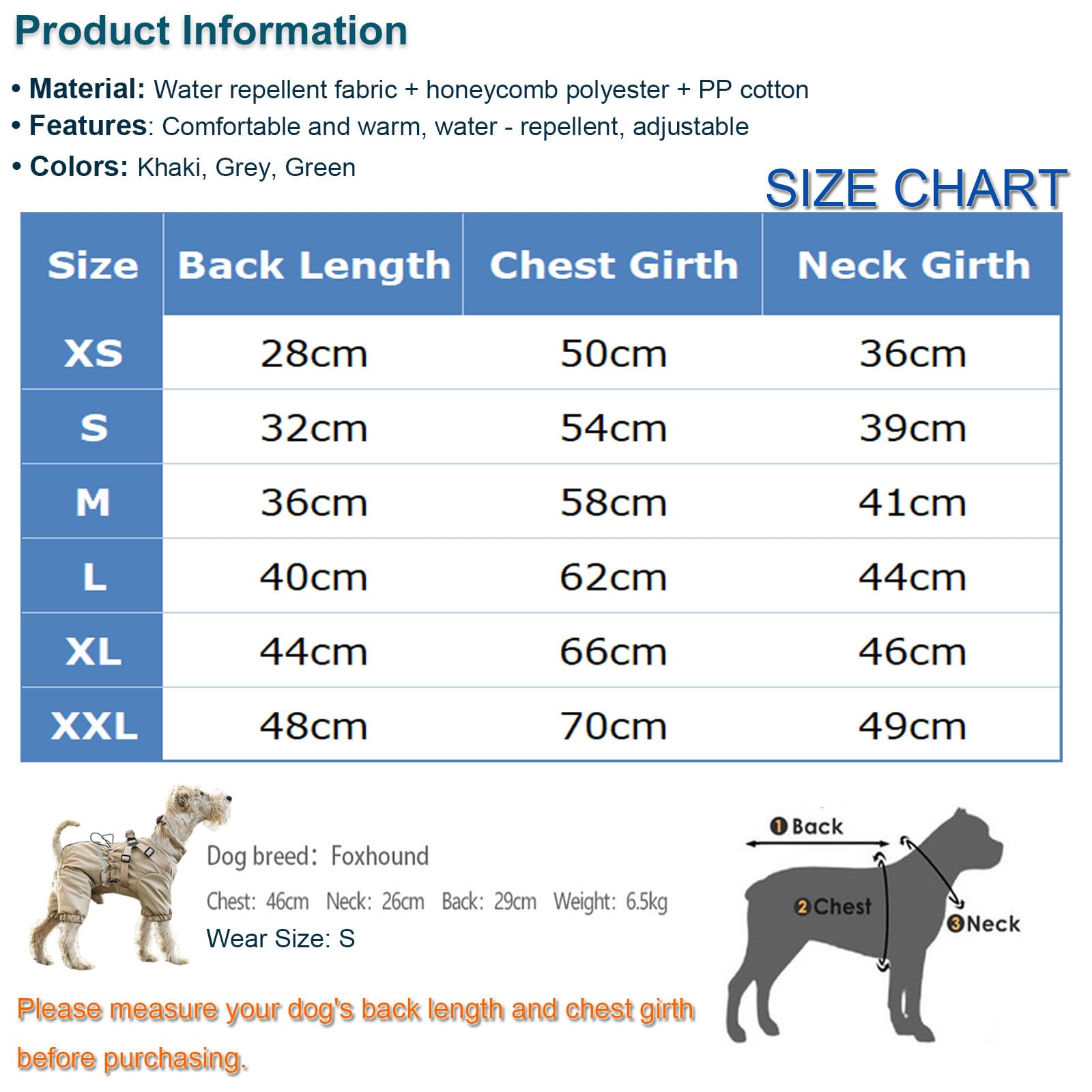 Cappotto invernale per cani, per esterni, regolabile, a 4 gambe, con imbracatura, riflettente, impermeabile, per cani di piccola taglia e cani di taglia media, grigio, M