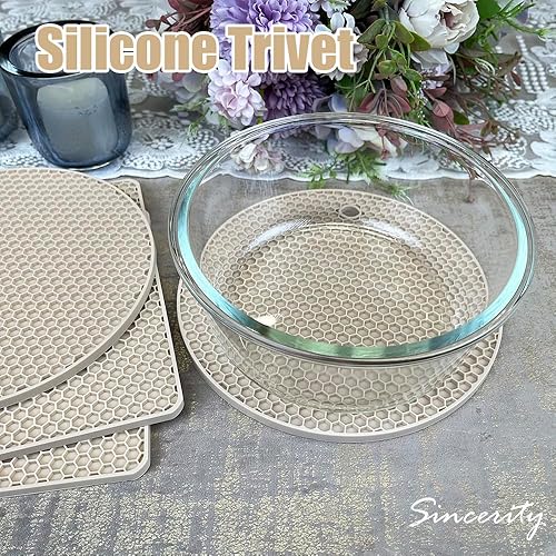 Miniatura 3 de 4 tapetes salvamanteles de silicona, soportes para ollas, herramientas de cocina, resistentes al calor, almohadillas antideslizantes y duraderas