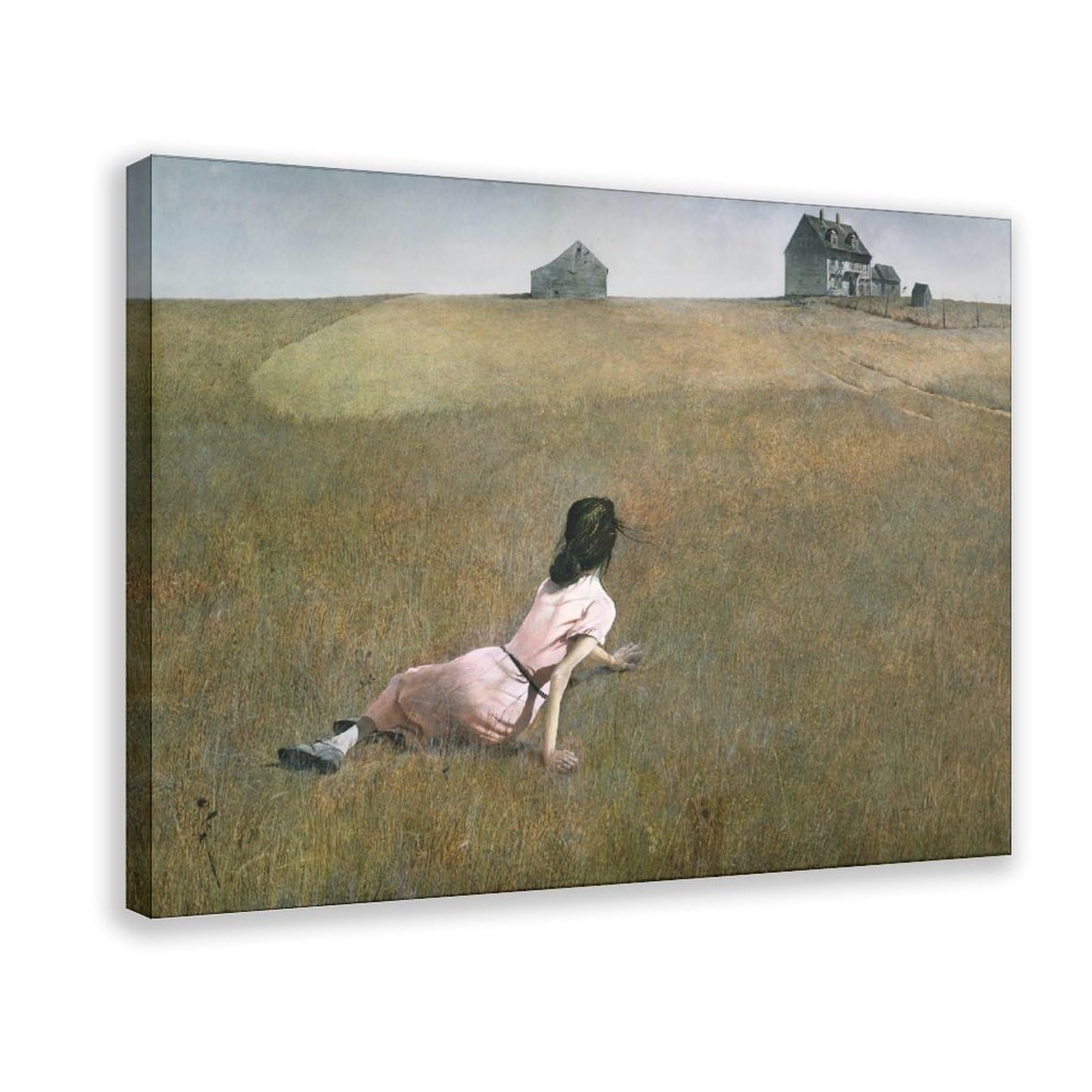 WCYB Christina's World by Andrew Wyeth Posters Prints Canvas Deco Paintings Wall Art Frame 16" L X 24" W