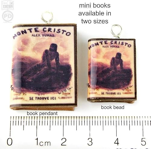 Miniatura 5 de Count of Monte Cristo Alexandre Dumas Clay Mini Book Key Chain Bag Purse Backpack Clip Clasp Lock
