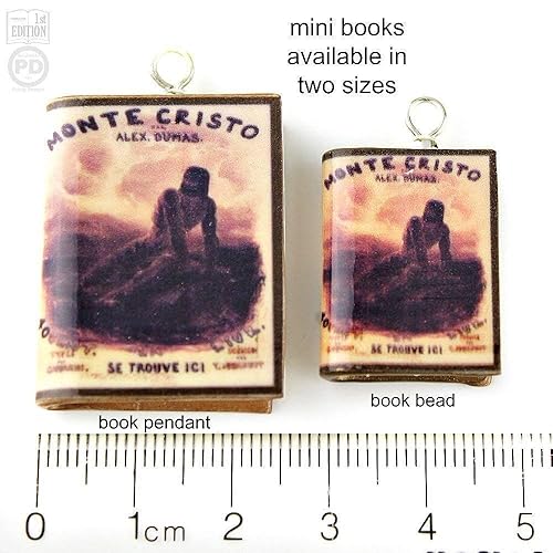 Miniatura 5 de Count of Monte Cristo Alexandre Dumas Clay Mini Book Key Chain Bag Purse Backpack Clip Clasp Lock