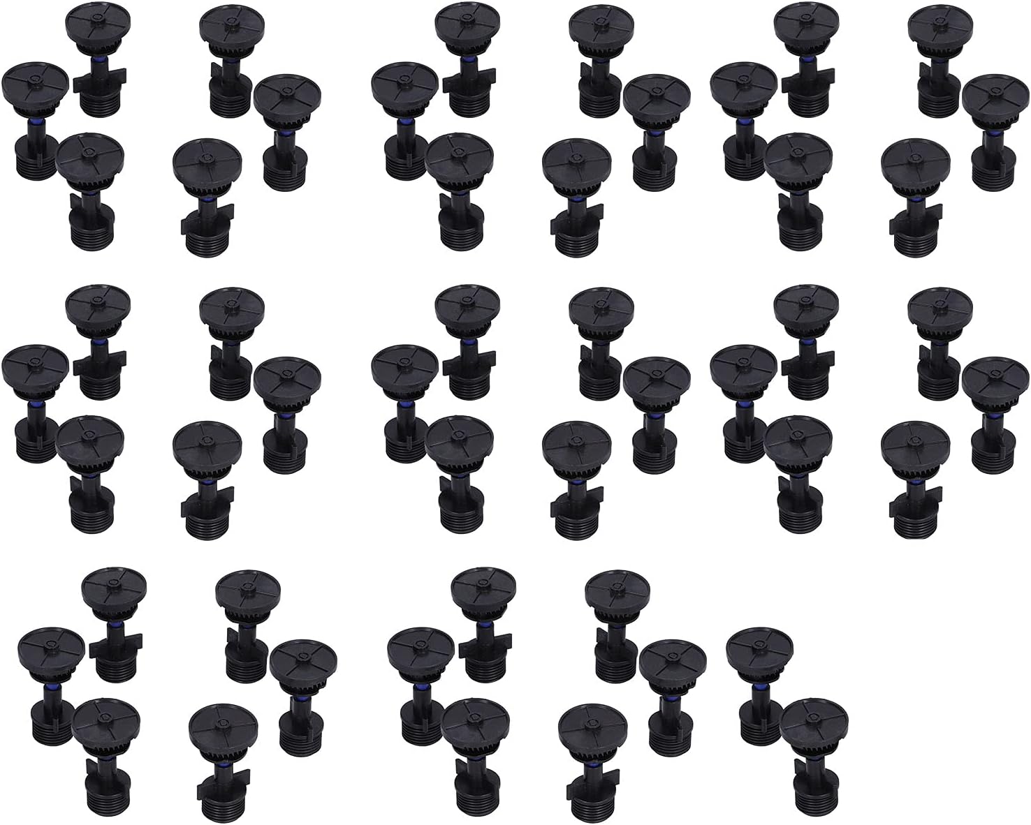 Rotating Sprinkler Heads 50 Pack | G1 / 2 Male Thread 360 Degree Adjustable Water Sprayer for Lawn/Garden/Farm | Sturdy Plastic Watering Nozzles