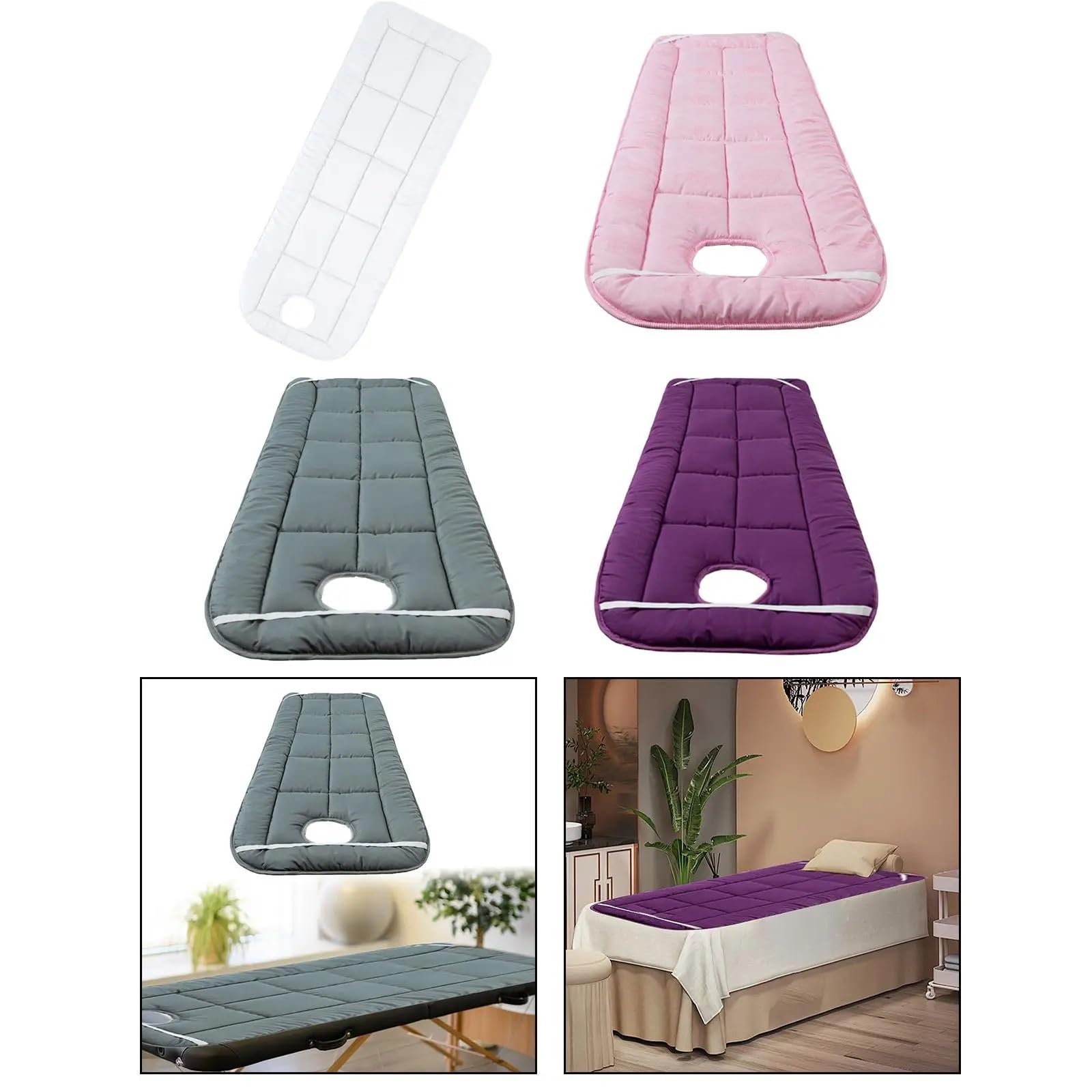 Coprimaterassi e protezioni Materassino for lettino da massaggio con elastici for SPA Beauty foro in poliestere morbido e confortevole materasso spesso 70cmx185cm(GRAY)