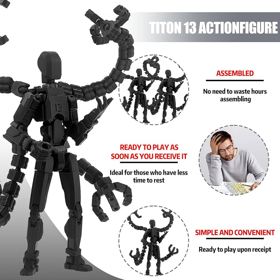 Amazon.com: PkghoKids Assembly Completed 7.2inch T13 Action Figure