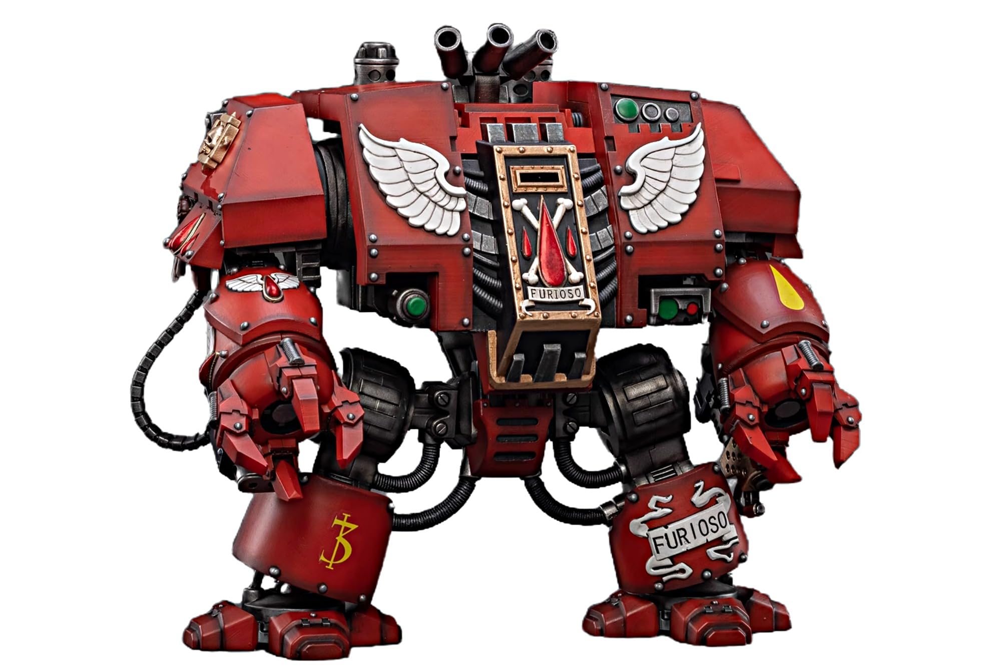 JOYTOY Warhammer 40K 1/18 Action Figure Space Marines Blood Angels Furioso Dreadnought Brother Samel modello da collezione