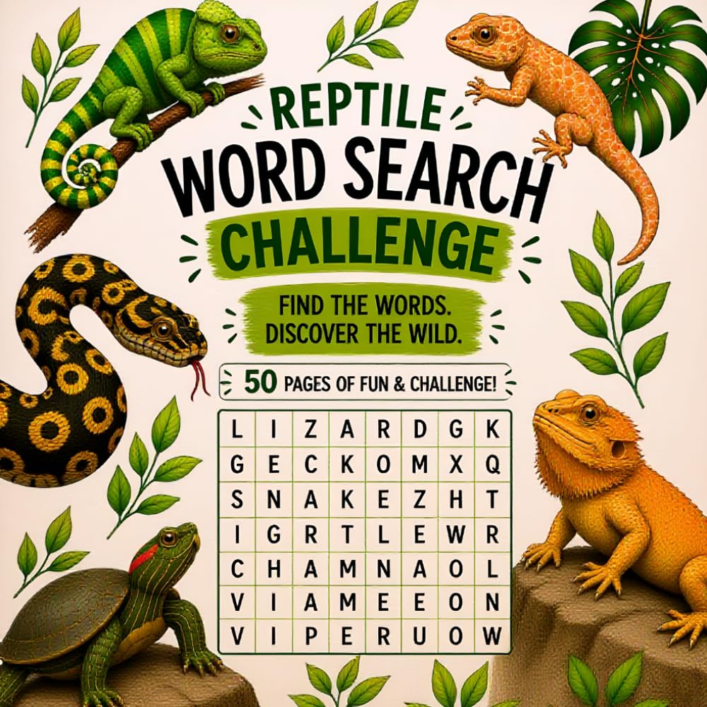 Reptile Word Search Challenge