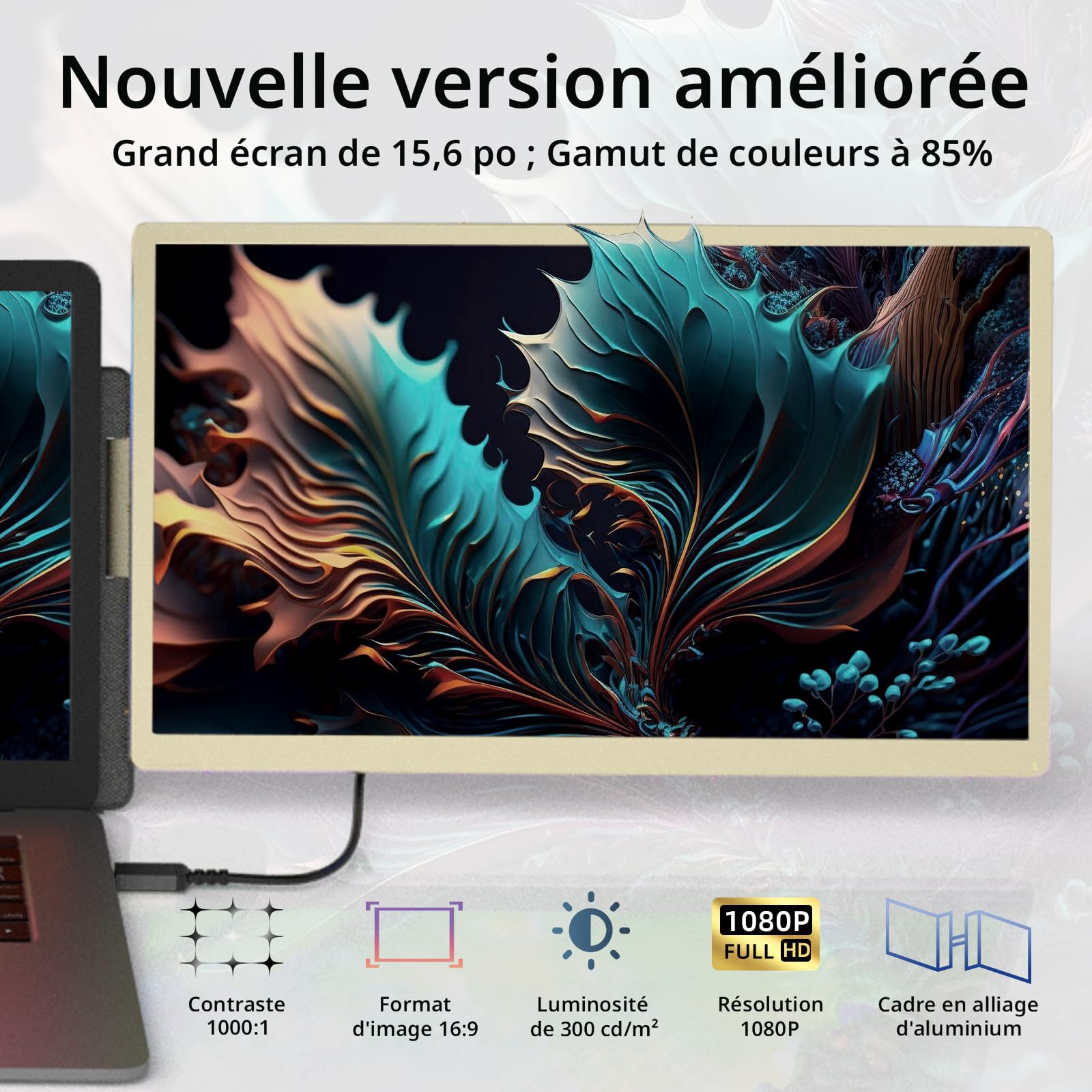 Rallonge d'écran d'ordinateur portable de 14 - Triple moniteur