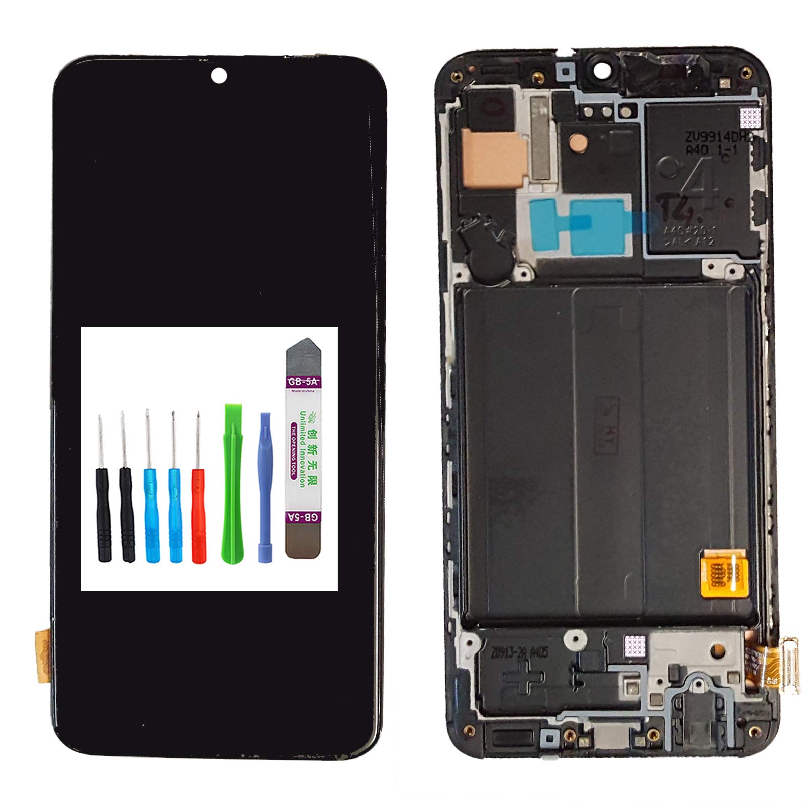für Samsung Galaxy A40 SM-A405F Replacement Display LCD Touch Screen Digitizer Green LCD + Touch + Frame + Tool Set