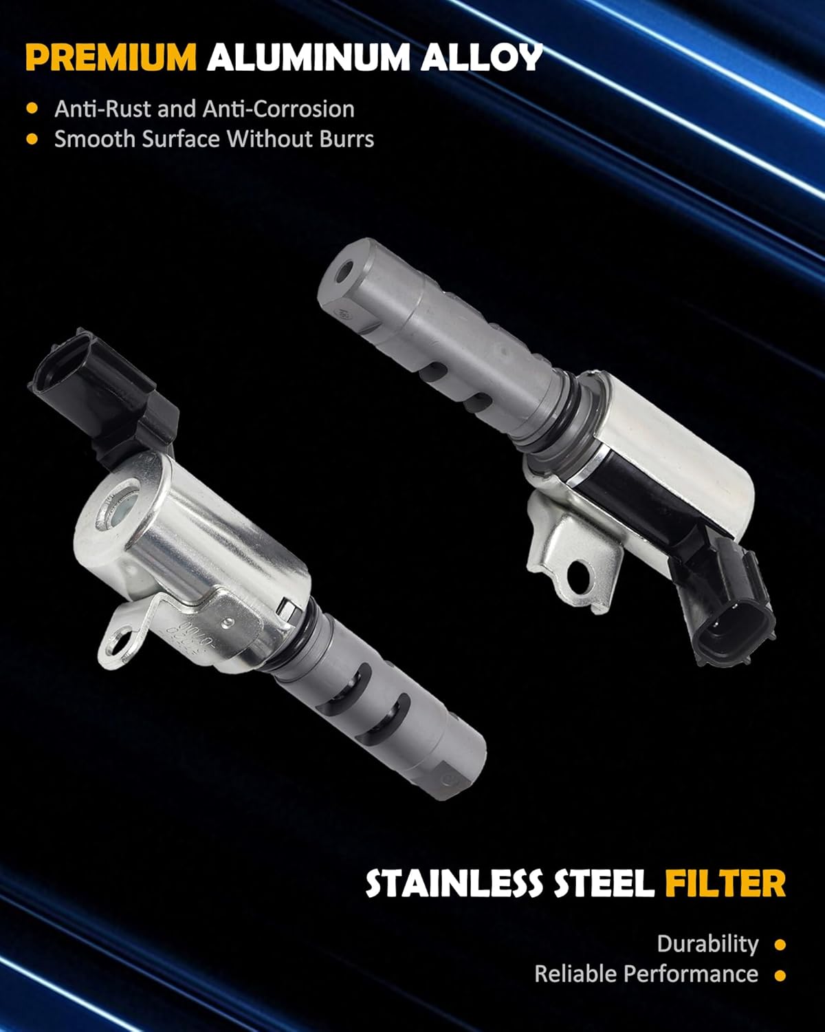 Exhaust & Intake Left Right Engine Variable Valve Timing (VVT) Solenoid Compatible with Toyota Avalon Camry Highlander Rav4 Sienna Venza Lexus Rx350 Rx450H V6 3.5L Cam Timing Oil Control Valve