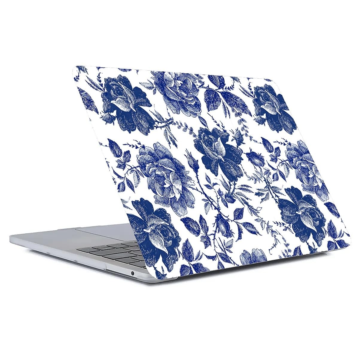 Compatible With MacBook Air 13.3 Inch Case 2018 2019 2020 Release A1932 A2179 A2337,Blue Flower Funny Colorful Hard Plastic Shell Shell Case