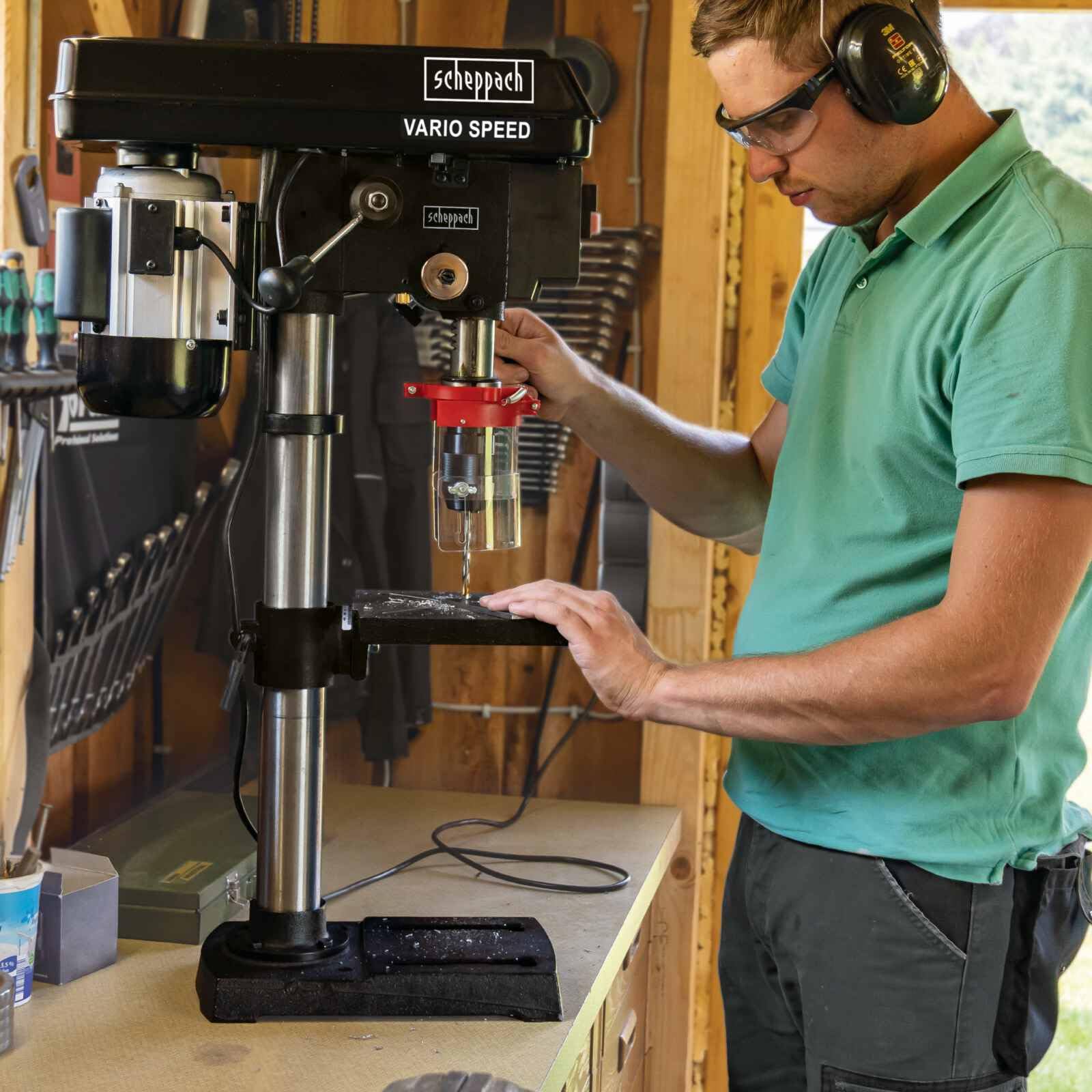Scheppach Profi-Säulenbohrmaschine BTD19Vario-BE Tischbohrmaschine