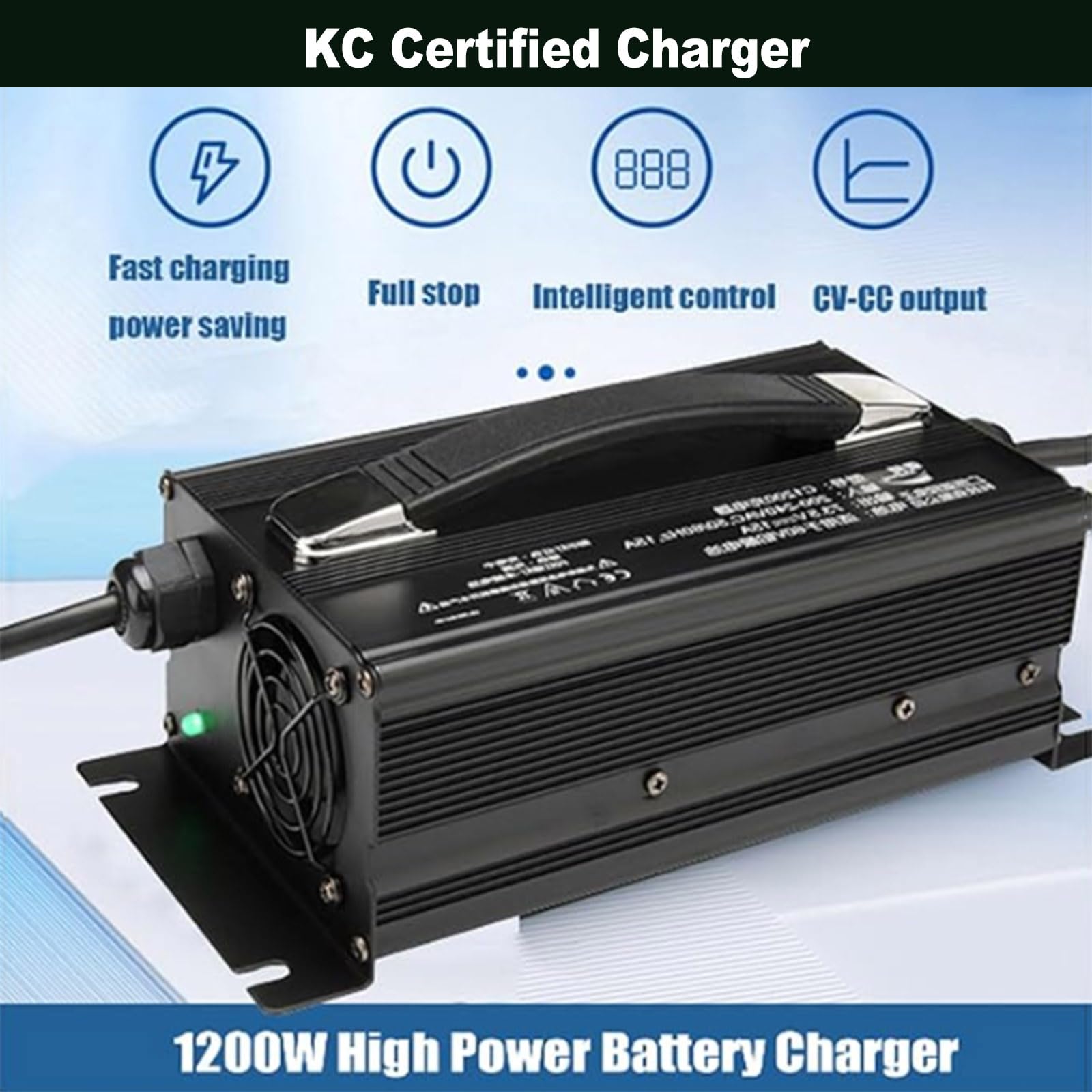 Caricabatterie Per Carrello Elevatore 12V-72V - 1200W, Automatico, Protezioni Multiple, Per Transpallet, Lavapavimenti, Carrelli Da Golf