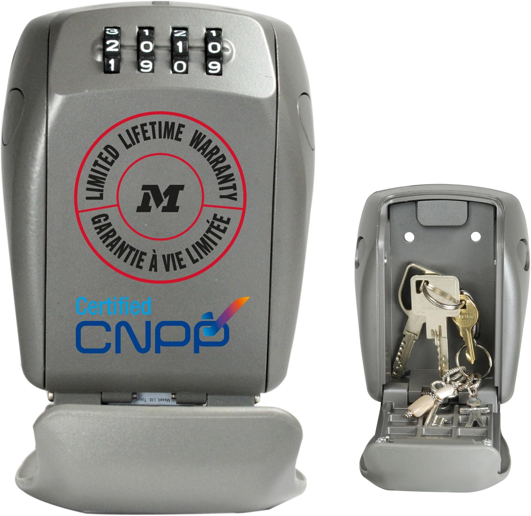 MASTER LOCK Certified Key Safe Wall Mounted, Medium 105 x 132 x 43 mm, Outdoor Key Lock Box, Mounting Kit, for Home Office Industries Vehicles