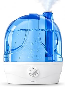 AZEUS 2.8L Large Capacity Ultrasonic Cool Mist Humidifier - Powerful Moisture Control for Comfortable Spaces, Lasts up to 30 Hours, Auto Shut-Off BPA-Free