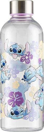 Disney Stitch - Botella de agua de 28.7 fl oz con tapa de rosca sin BPA, botella de bebidas para adolescentes, deportes, viajes, vacaciones, regalos