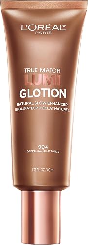 L’Oréal Paris Makeup True Match Lumi Glotion, Natural Glow Enhancer, Illuminator Highlighter, Bronzing Drops For a Sun-Kissed Glow, 904 Deep