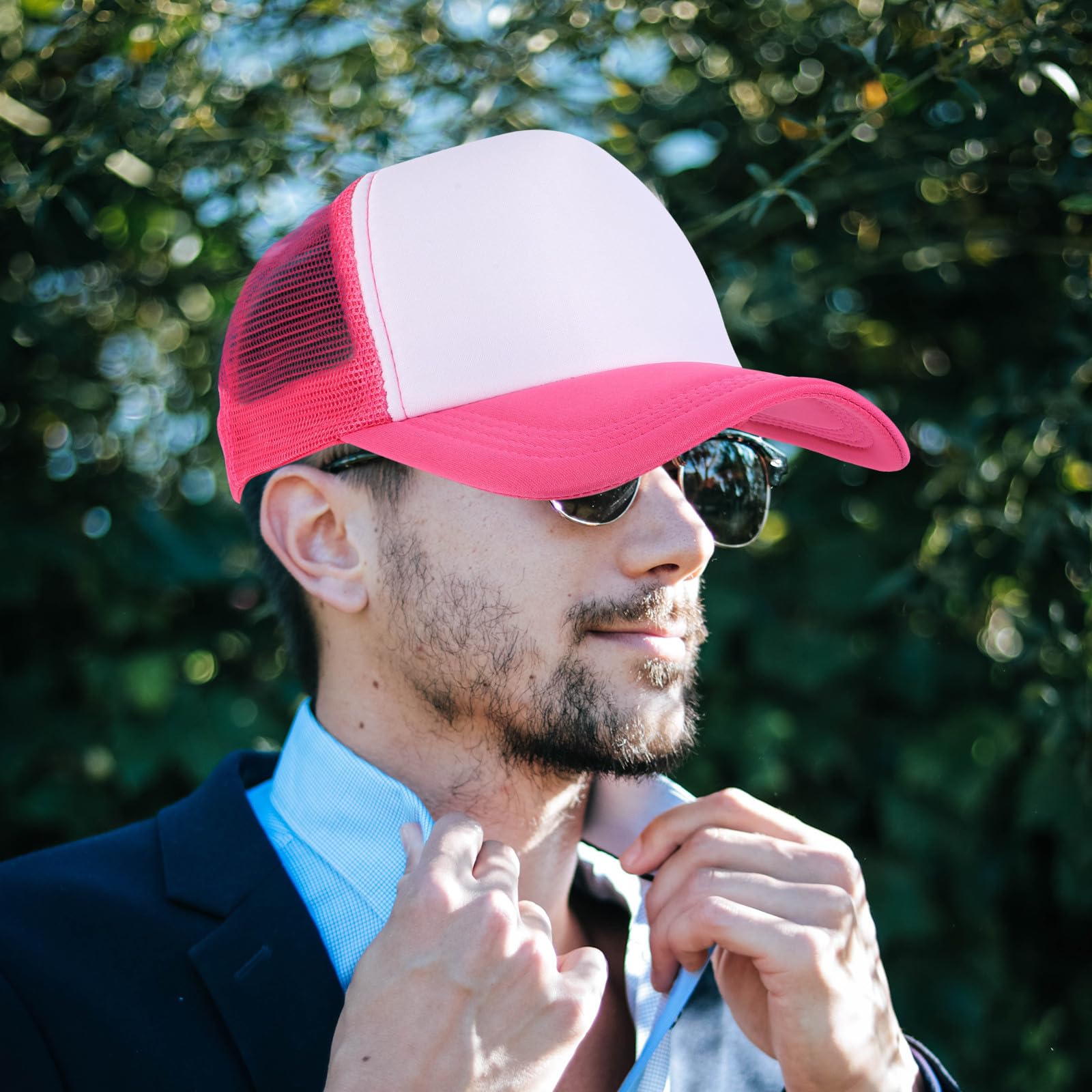 Teiliges Sublimations-Baseballcaps mit Mesh DIY Blanko Polyester Kappen Atmungsaktiv Leicht Individuell Bedruckbar Unisex für Sommer Outdoor Sport