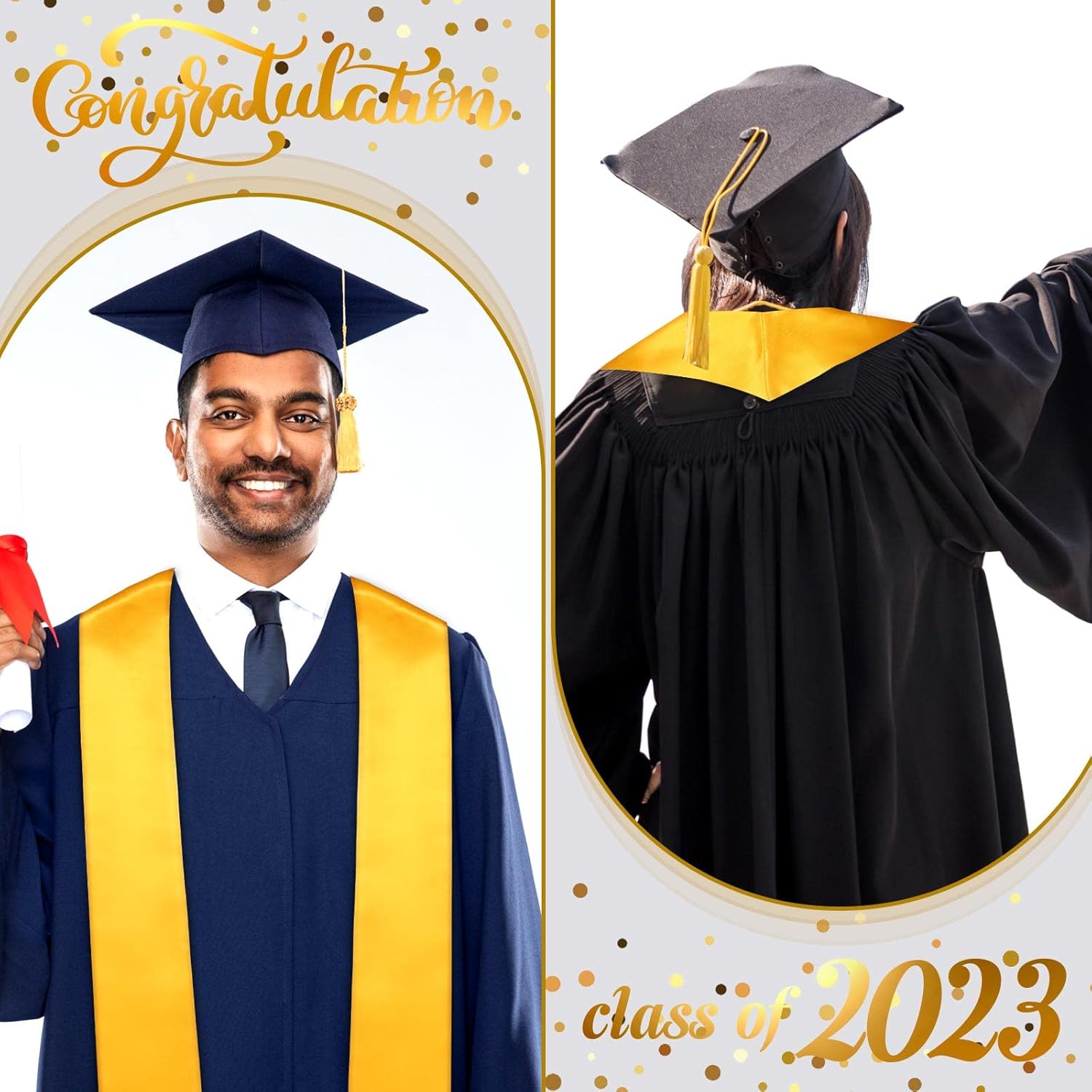 Cindeer 100 Pcs Adults Plain Graduation Stoles Bulk 68 Inch Unisex Sublimation Blank Sash 2026 Grad Satin Honor Stole