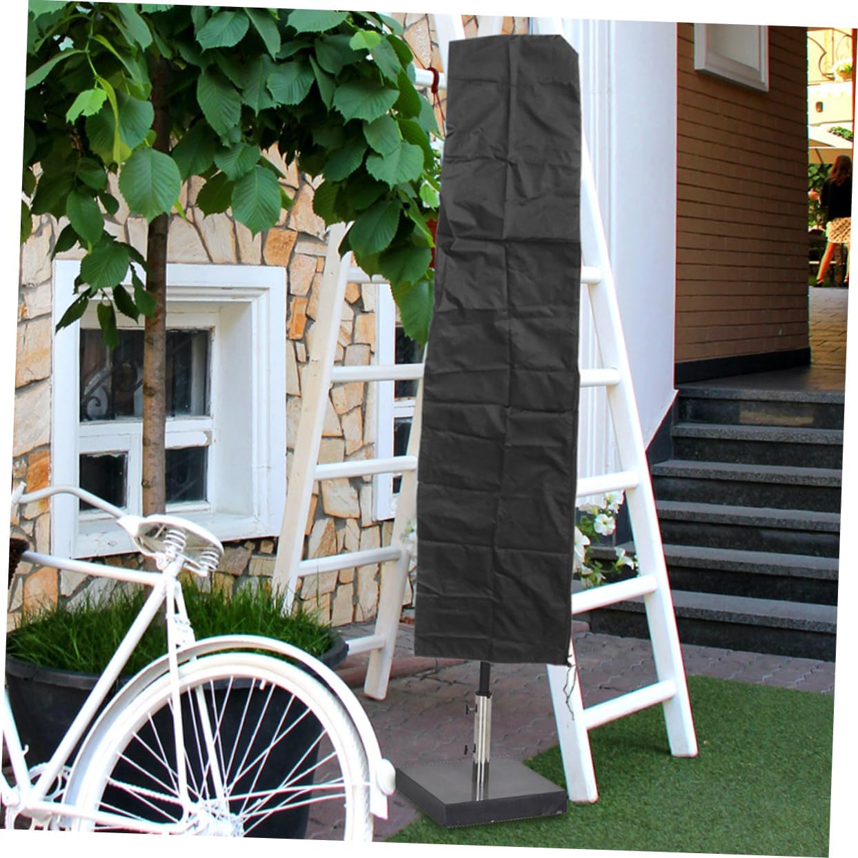 4pcs Outdoor Umbrella Covers Patio Parasol Protector for Umbrellas Wind Resistant Garden Canopy Cover